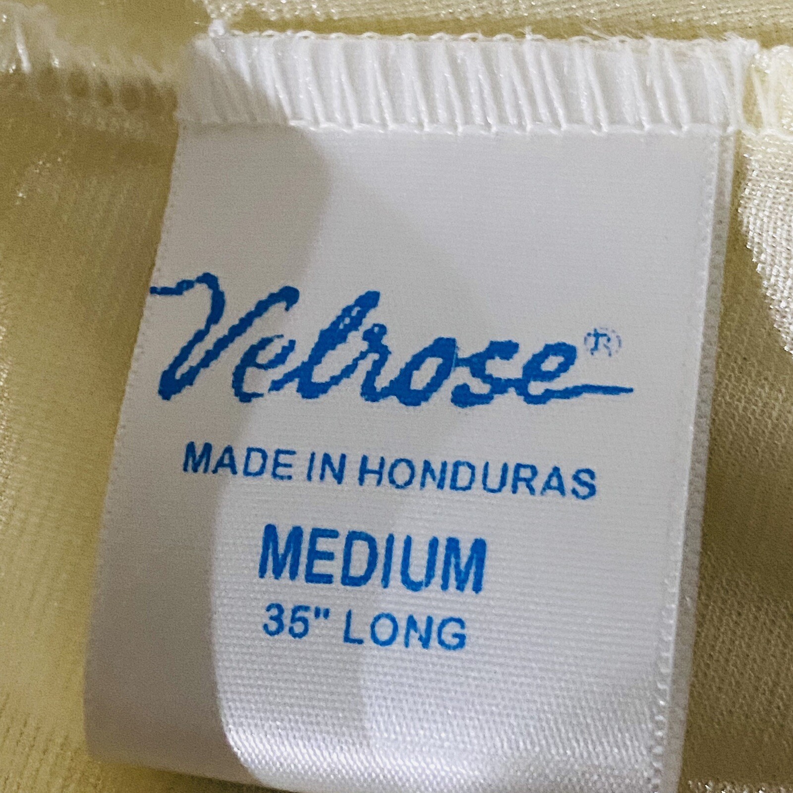 Velrose Vtg Women Slip Skirt Ivory Elastic Waist 2116 M Medium NOS NWT