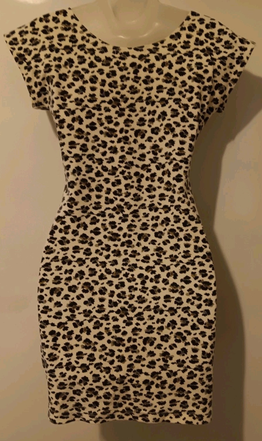 Vintage 80s Dress Bodycon Medium Cheetah Compagnie Internationale Limited…