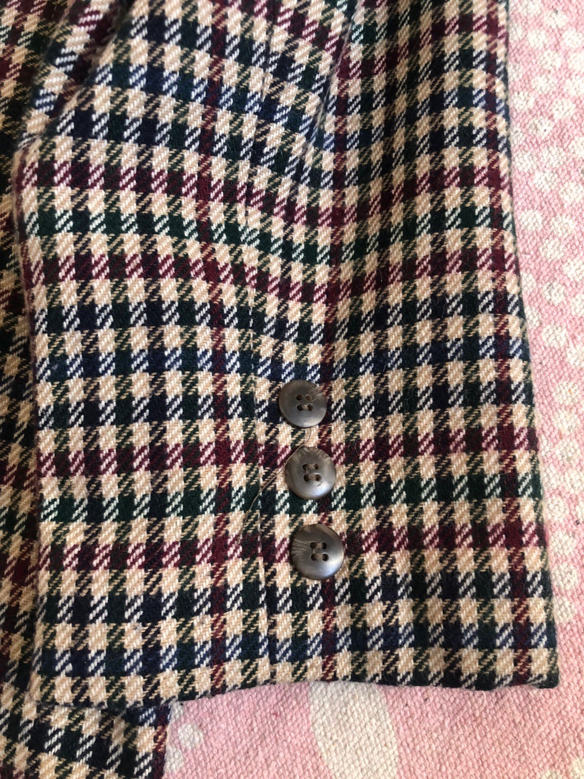 Vtg White Stag Womens 10 Multi Checked Blazer Pockets Lined Classic Preppy 90s