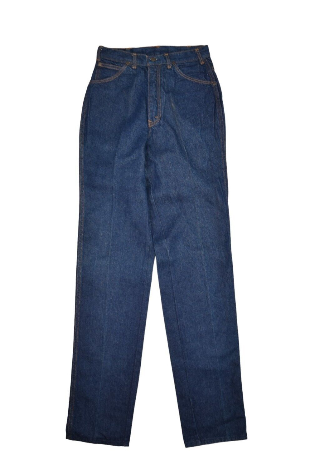 Vintage Key Jeans Womens 26×36 Dark Wash Denim Sample Industries High Waist USA