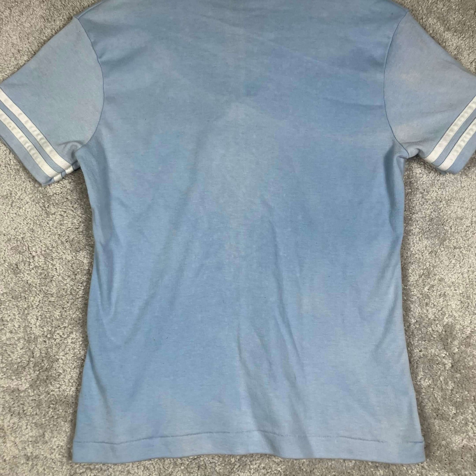 Vintage Le Riche Myrtle Beach SC V-Neck Shirt Light Blue Womens Large USA
