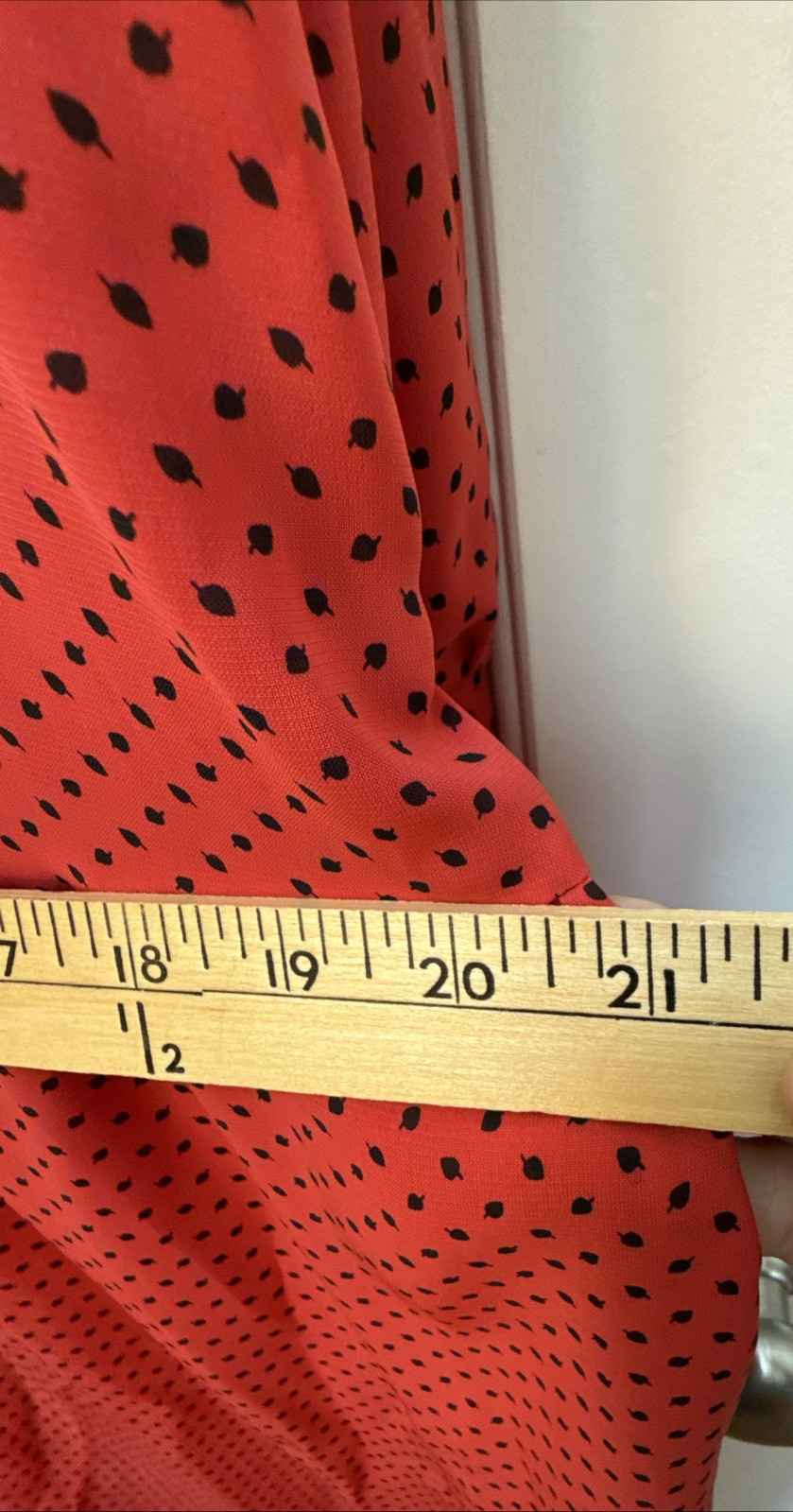 Amy-Deb Women’s Dress 14 Red Black Polka Dot White Collar Button Belt VTG Retro
