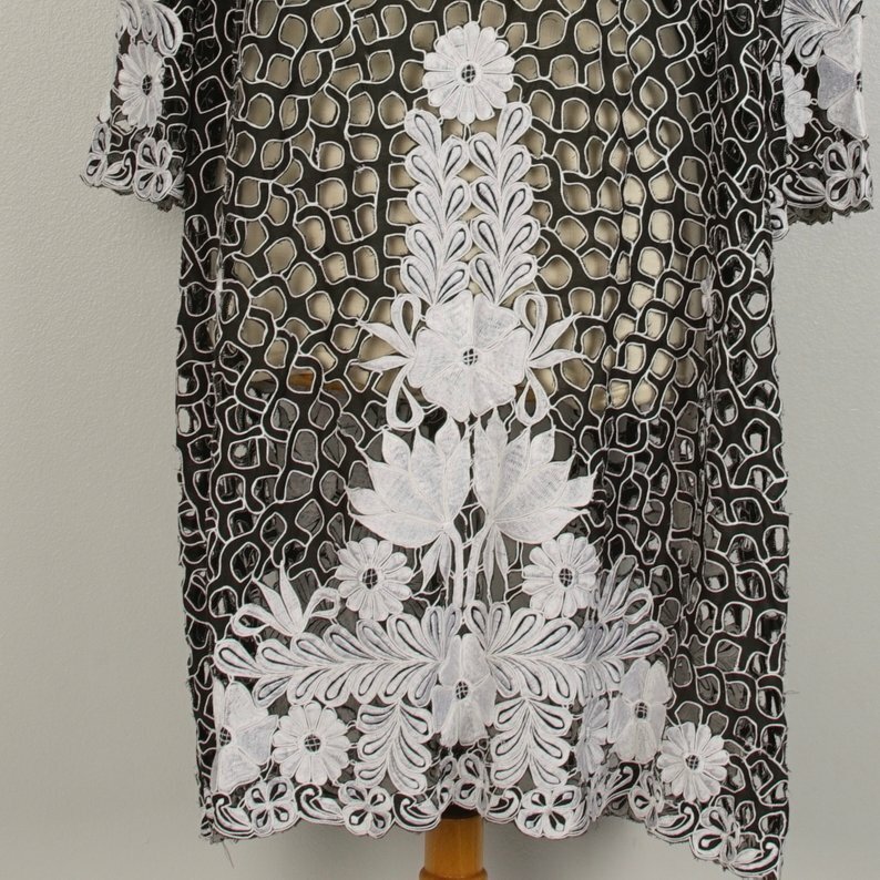Vintage Cutwork and Embroidered Topper / Jacket – CARO of Honolulu