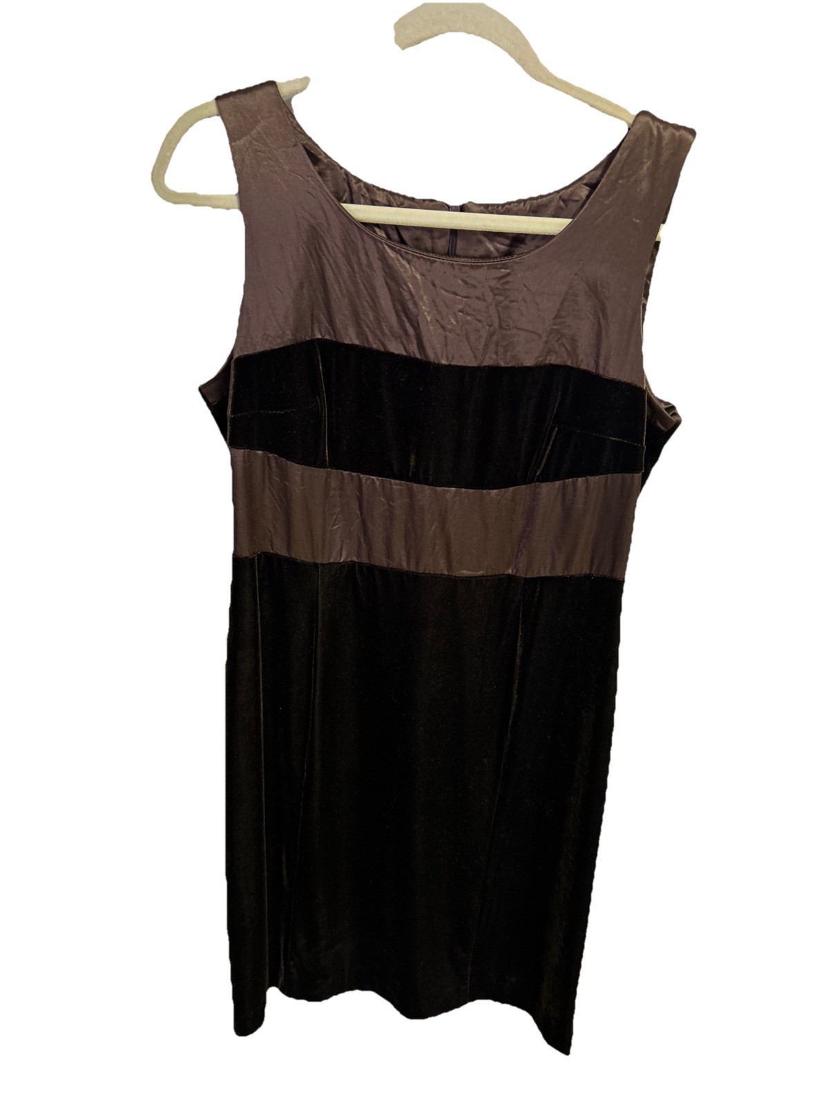 Cartese Dress Cardigan Two Piece Set Size L 14/16 2 Brown Velvet