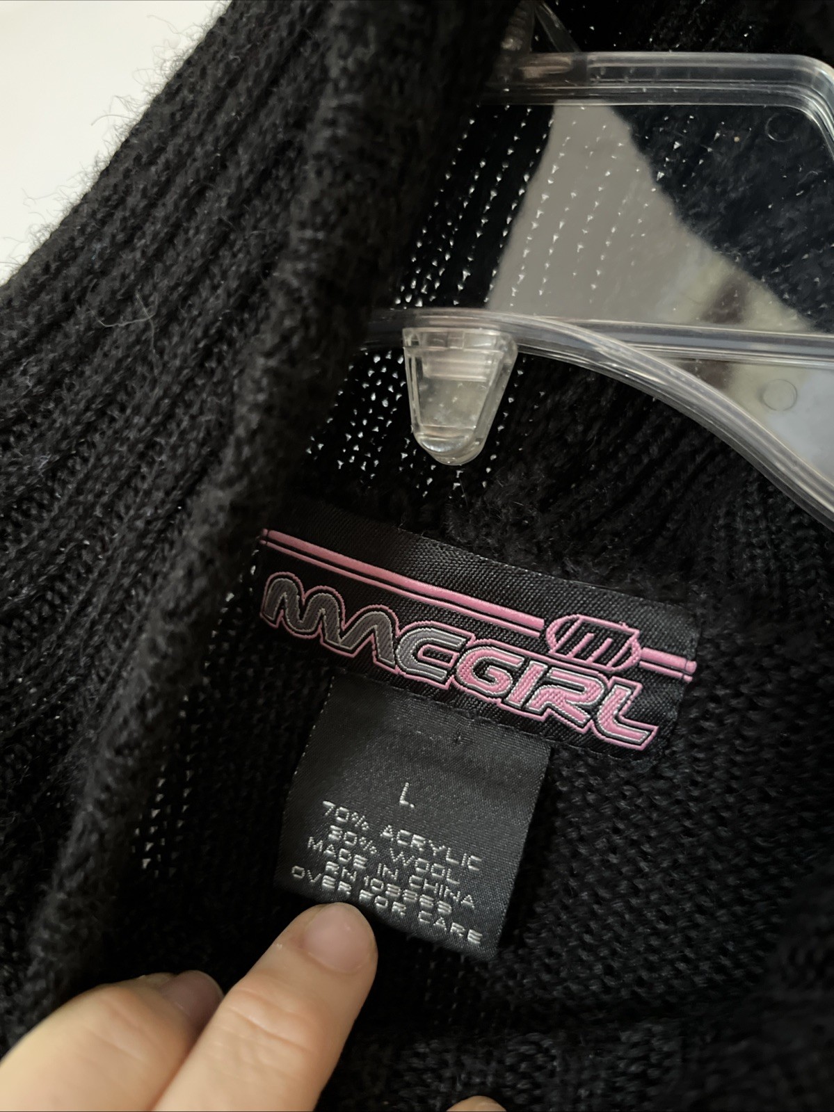 Y2K Rare Macgirl Goth Cyberpunk Rave Top Zip Off Fingerless Gloves Hooded Sz L