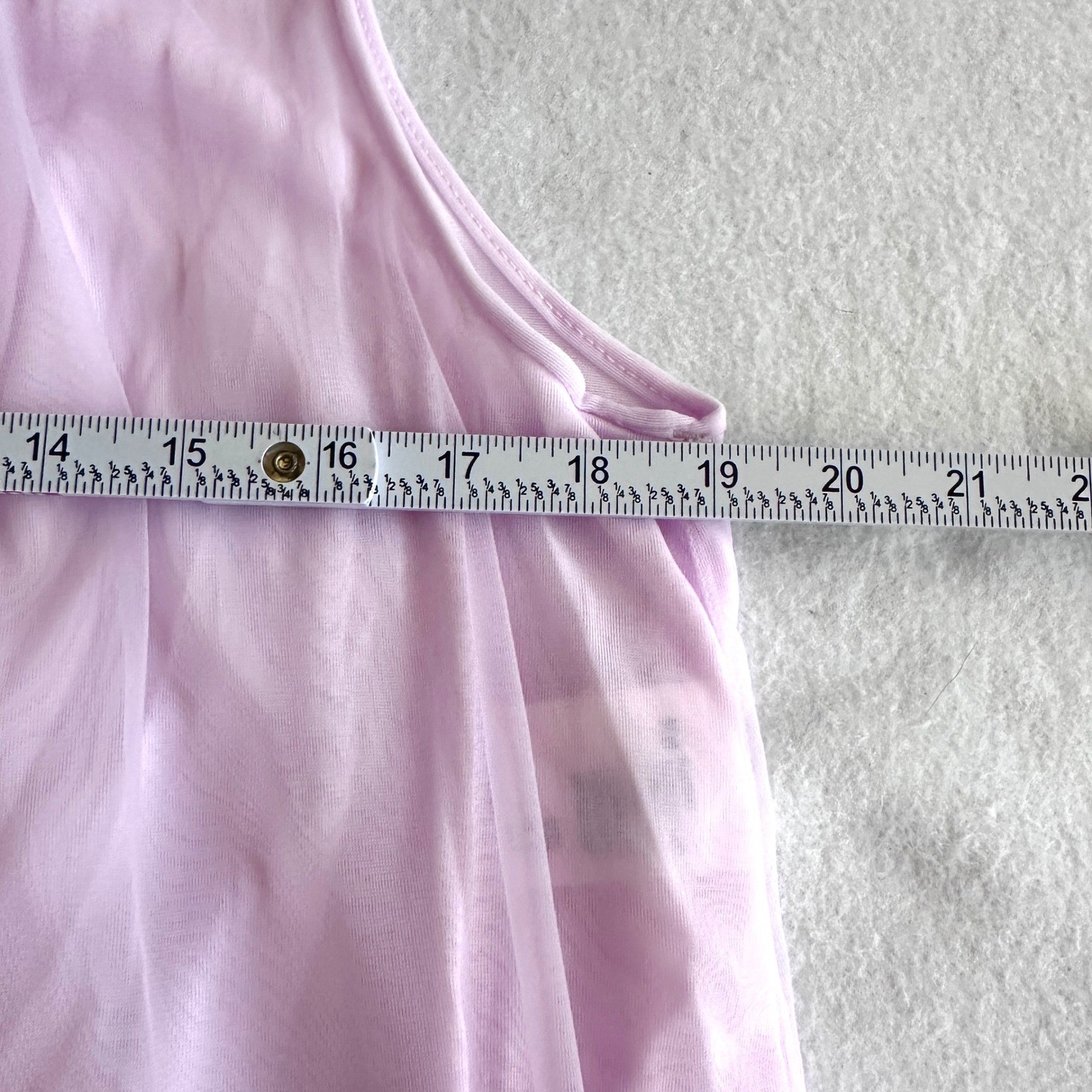 Vintage 1970s Chiffon Peignoir Set 2pc Lavender Lace Babydoll Nightgown ILGWU