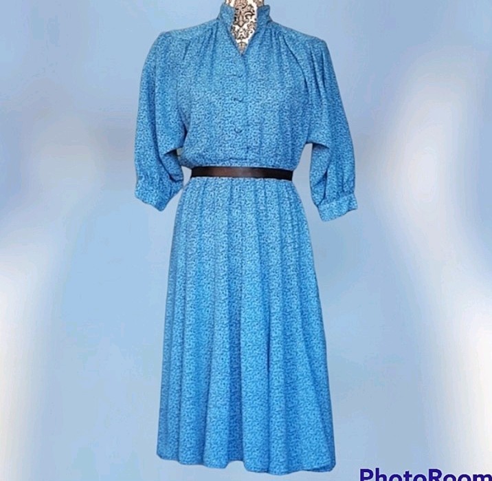 Vintage Petites By Willi Blue Day Dress