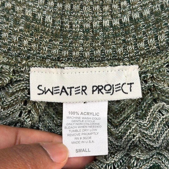 Fairycore Whimsical Y2K Sweater Project Sage Green Knit Mini Tank Dress Sz S