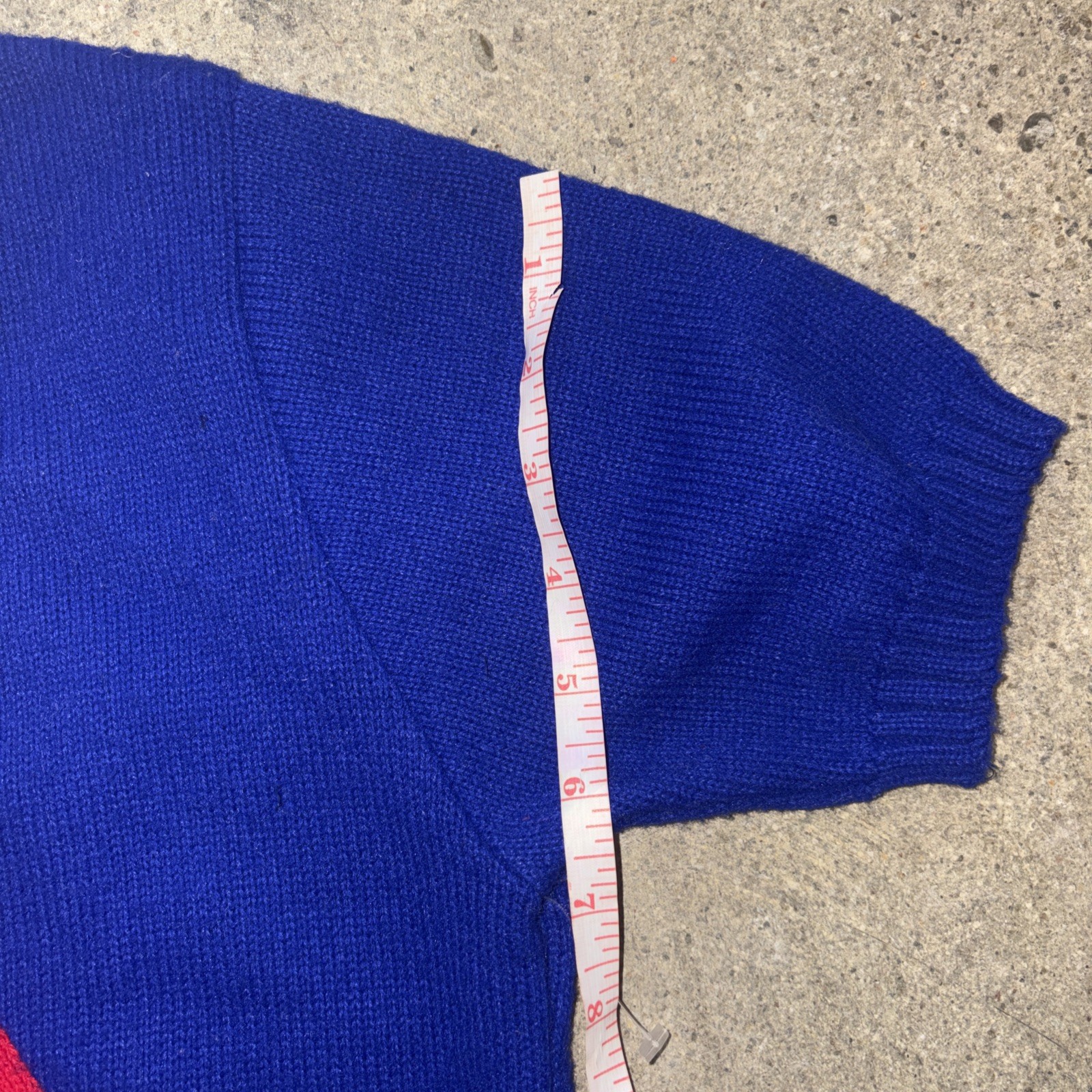 Blue Knit Sweater Vintage Cheerleader Pullon