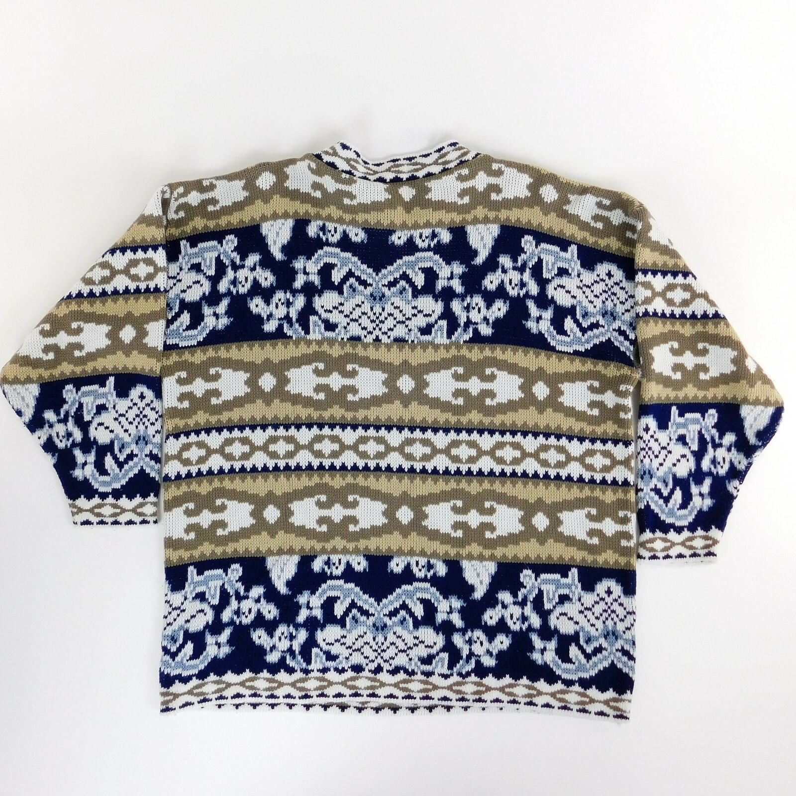 Arielle Vintage Womans Large Geometric Crew Neck Pullover Sweater USA Acrylic