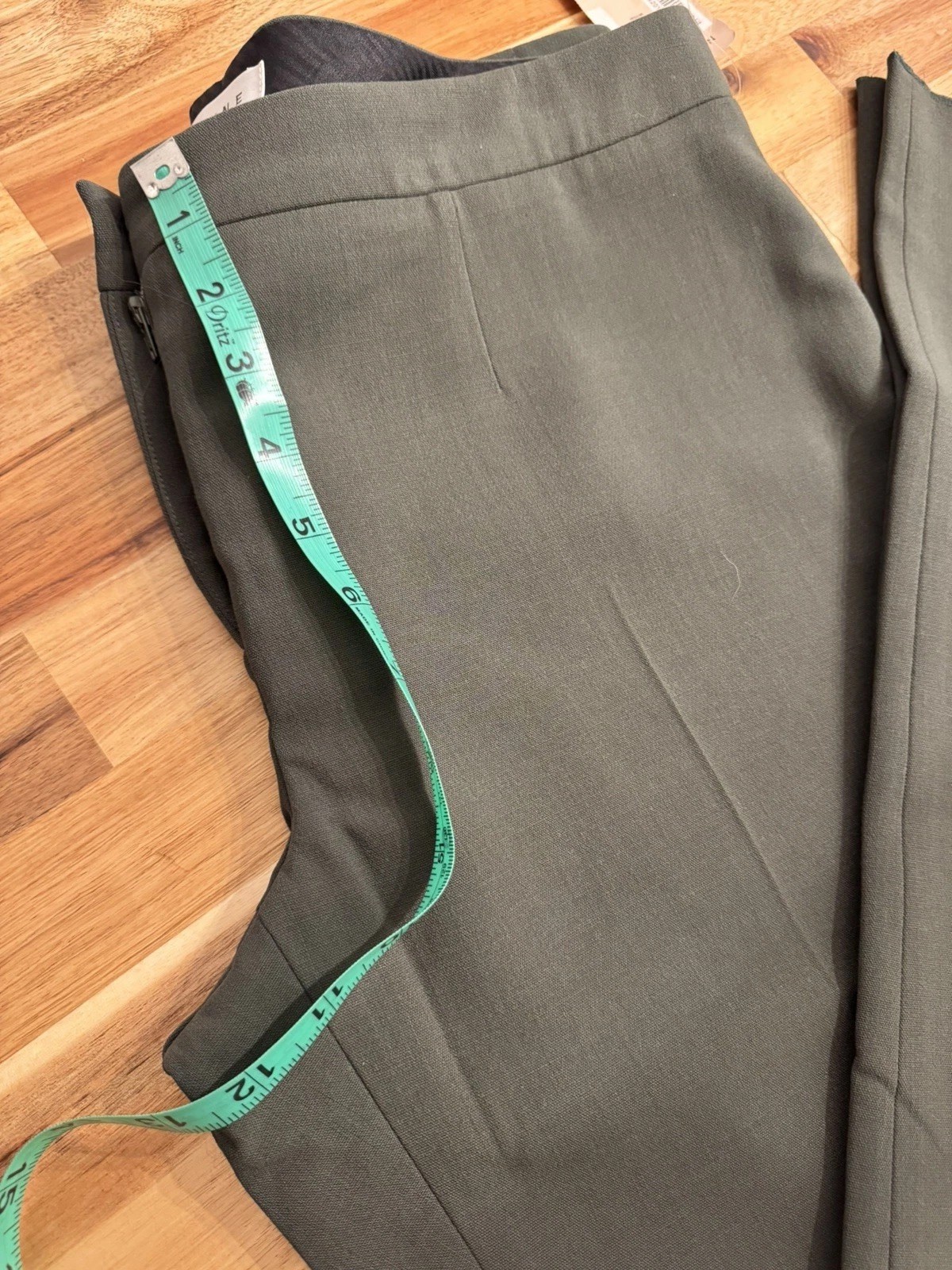 deadstock vintage Celine Pants Office Formal Olive Green 44 Waist 32 in