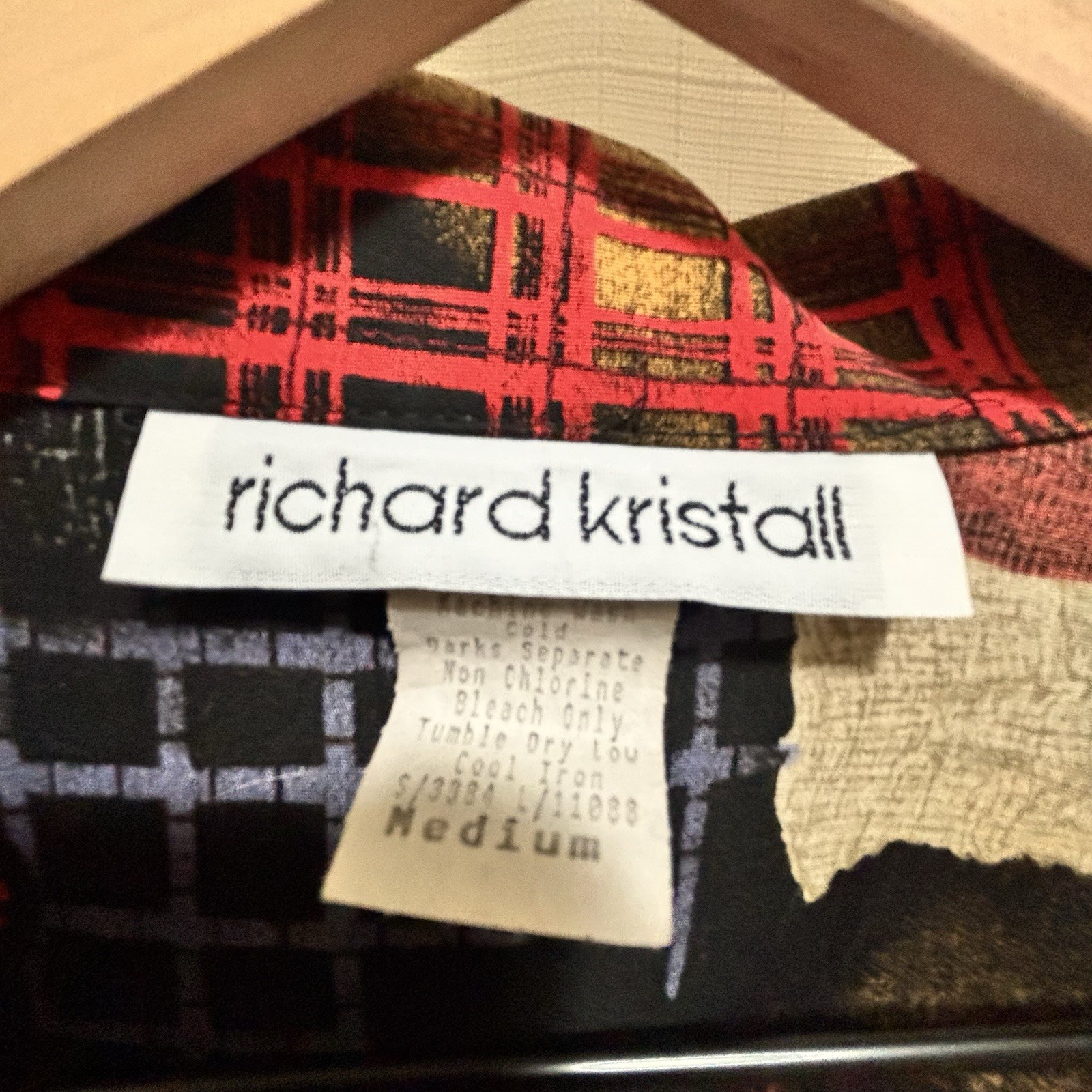 Striking Vintage Richard Kristall patchwork Blazer geometric and floral pattern