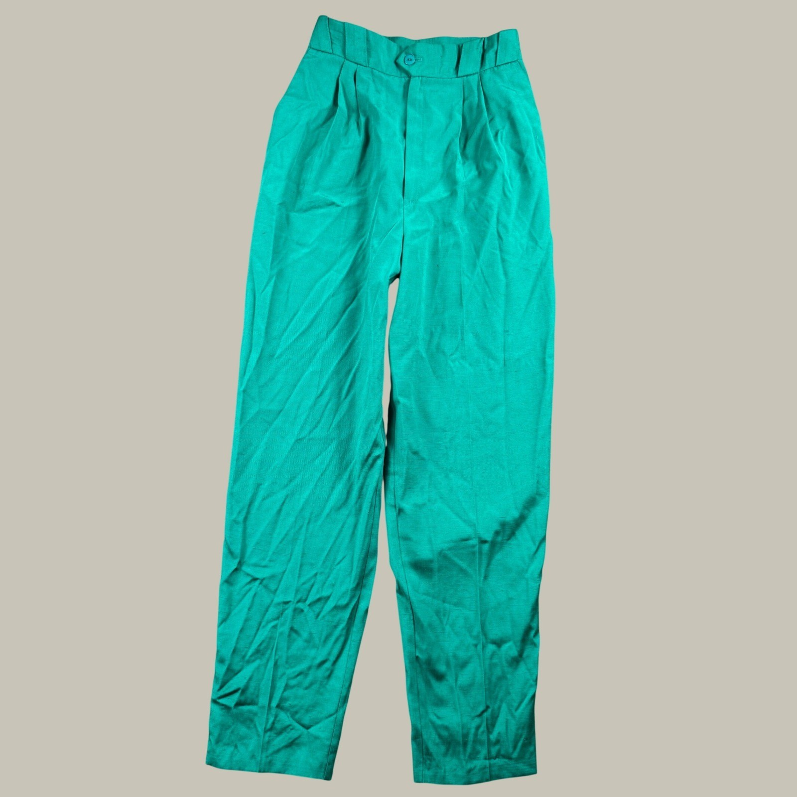 Vintage Fundamental Things Trousers Pants Womens 10 Teal Pleated High Waist 80s