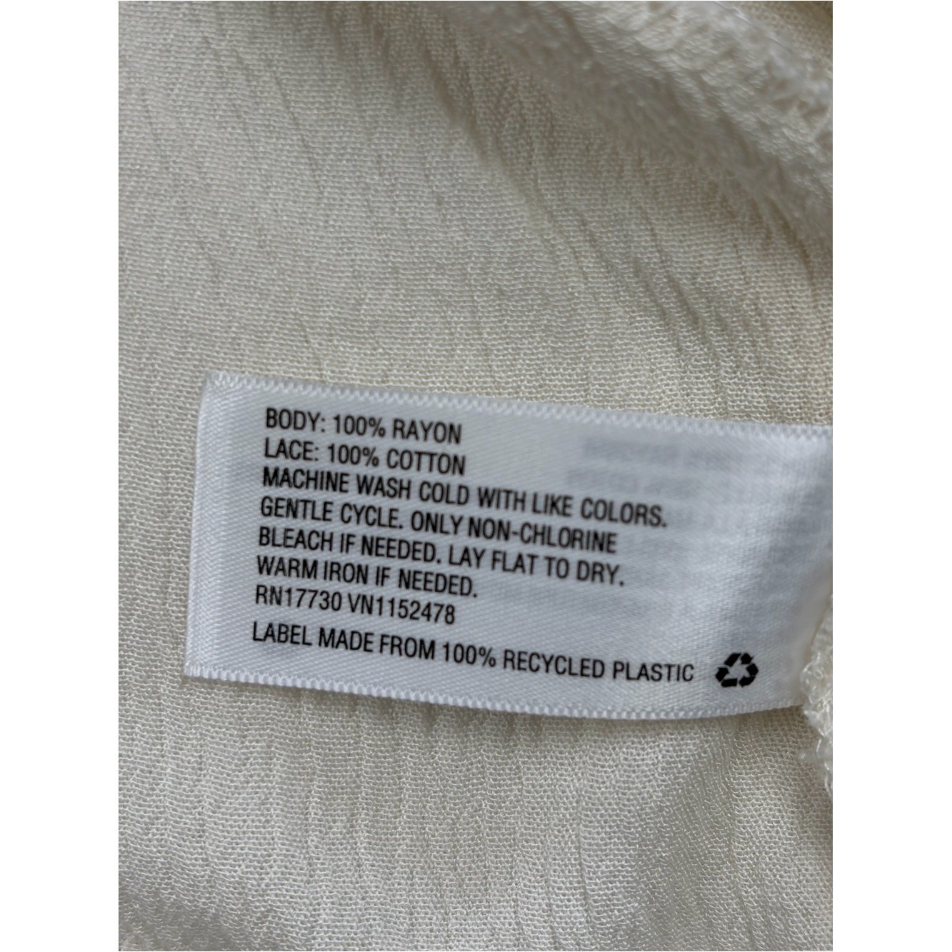 Mossimo Supply Co. Cream Crochet-Trim Spaghetti Strap Cami/Top XL