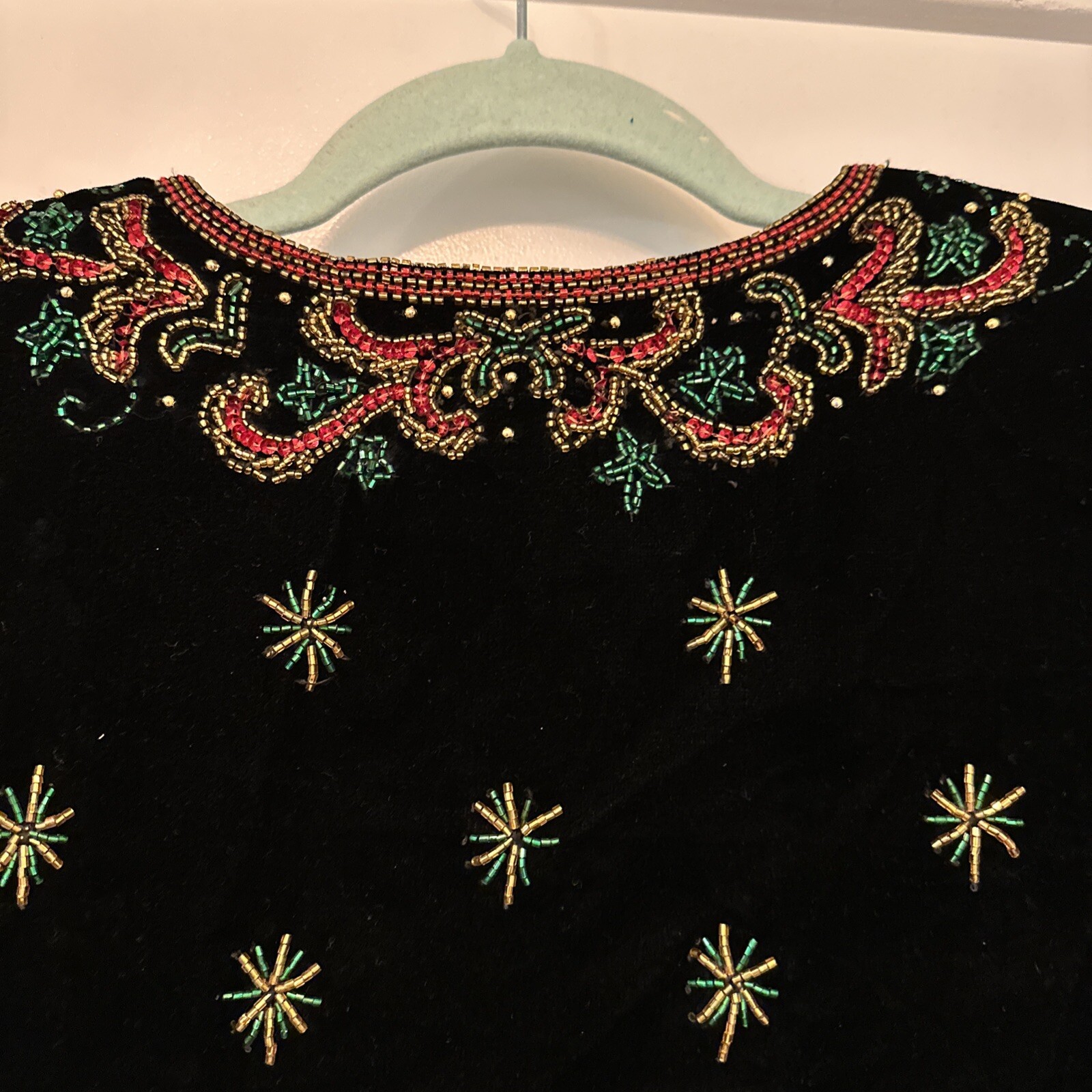 Vintage Adrianna Papell Evening Beaded Velvet Jacket Holiday NWT Women’s Sz M