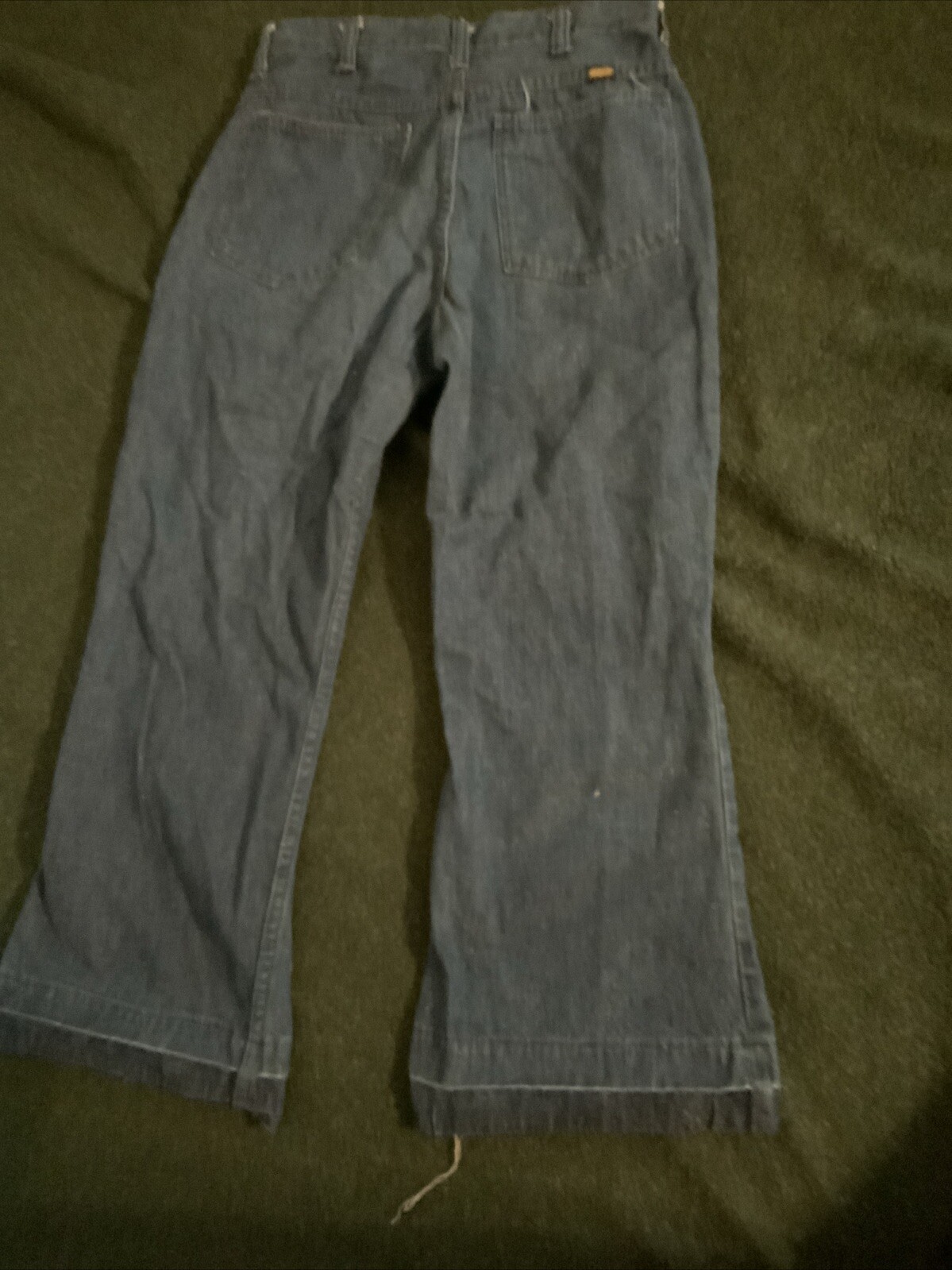 Vintage 60’s 70’s Womens Maverick Blue Bell Front Pocket Button Jeans 27” Tag 30