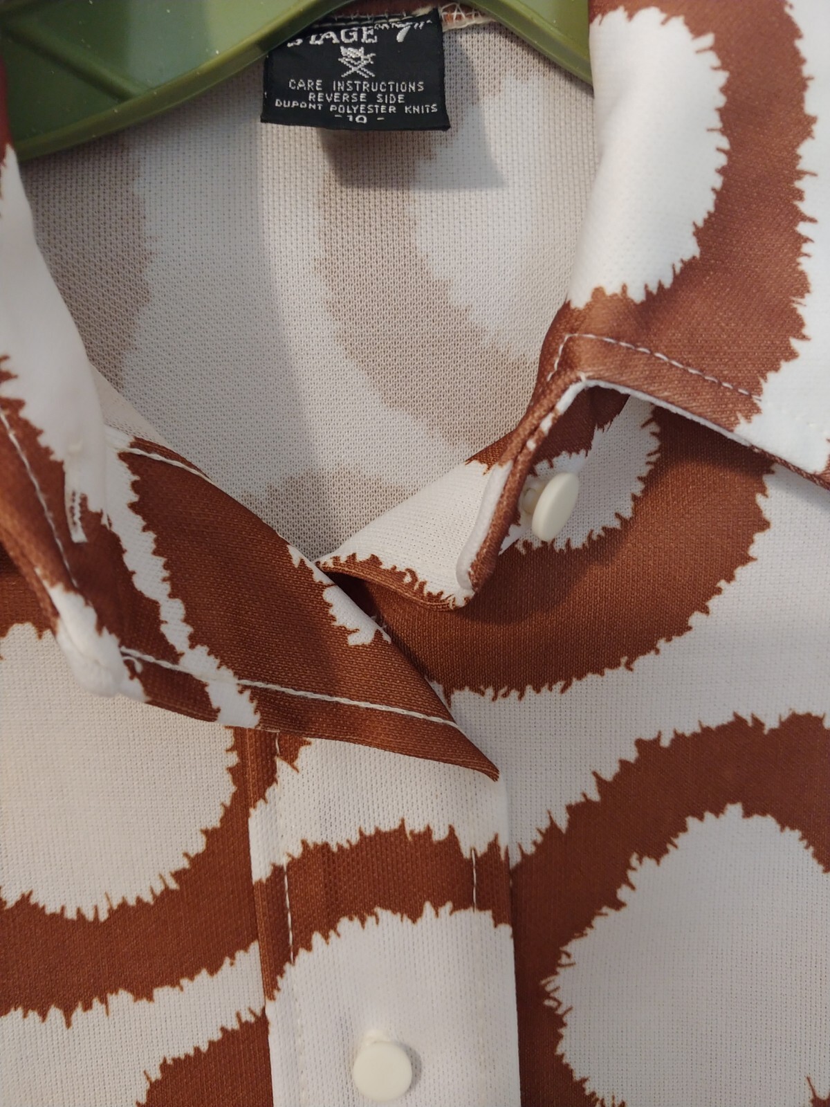 Vintage Stage 7 Dacron Poly Blouse. Darted Bust. Size 10