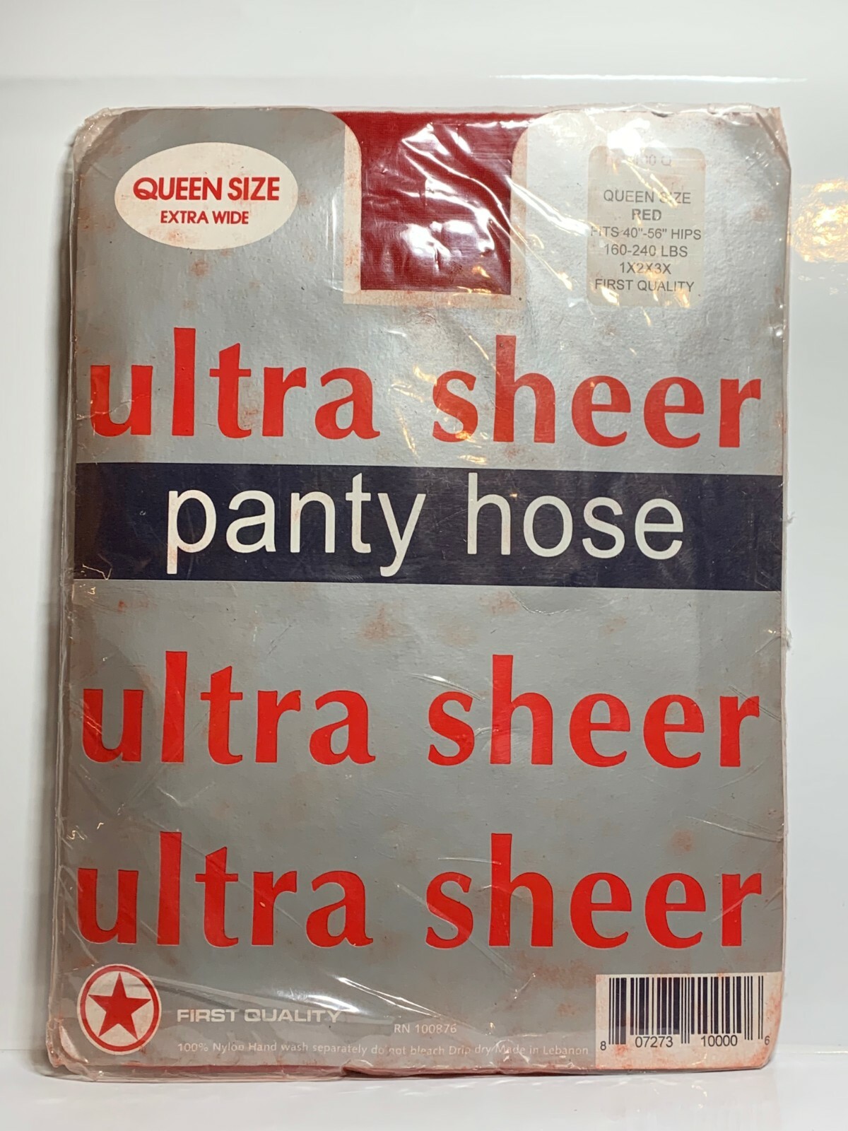 Vintage First Quality Ultra Sheer Queen Size U100 Q 40″-56″ Hips 160-240lbs Xtra