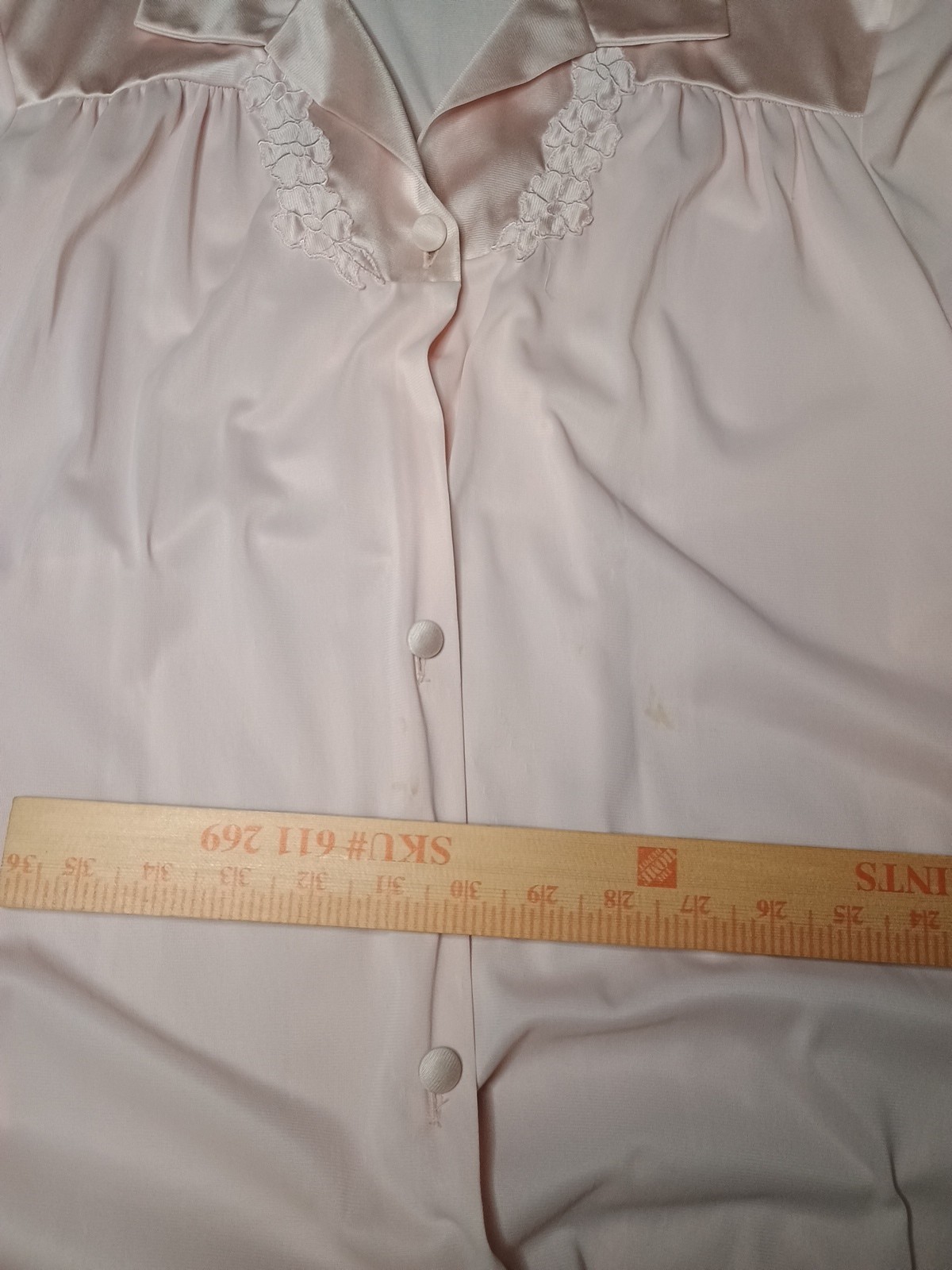 Vanity Fair 3 Piece Pajama & Robe Set Sz 34 Pink Nylon Feminine Classic Vintage