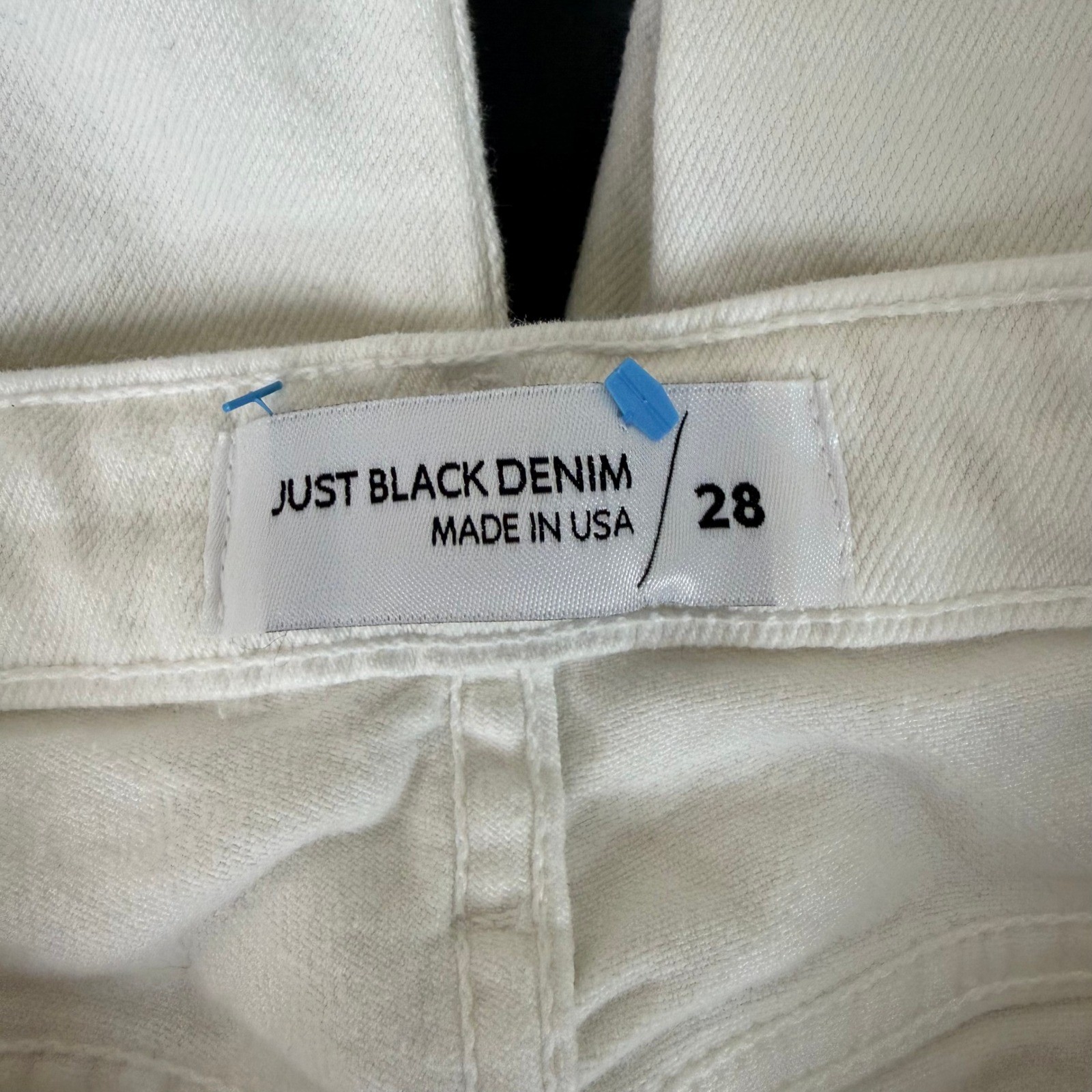 Just Black Denim Women’s The Vintage Straight Distressed Denim Jeans White Sz 28