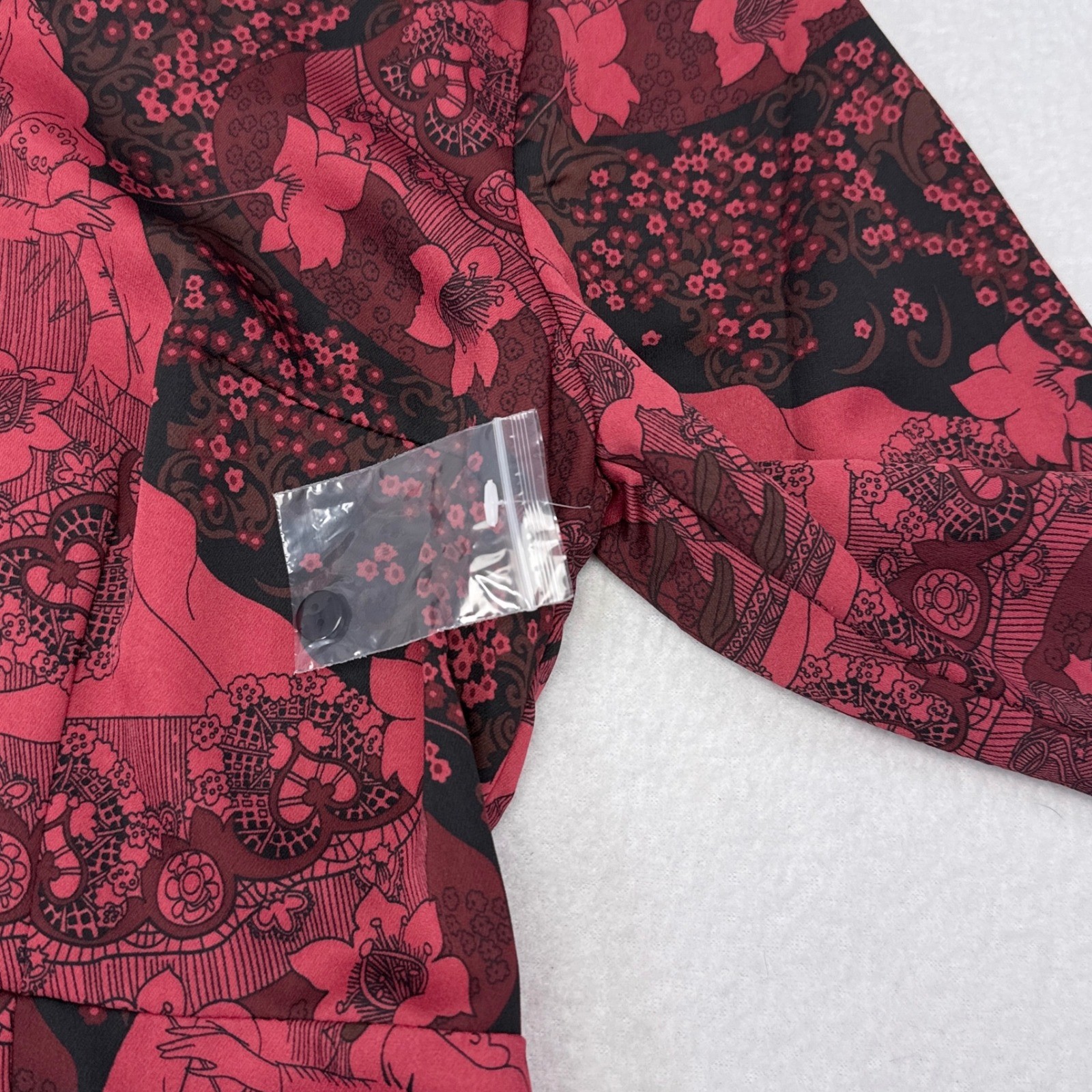 ModCloth Retro Romance Dress Size 10 Red Black Whimsical Fairy Gothic Indie