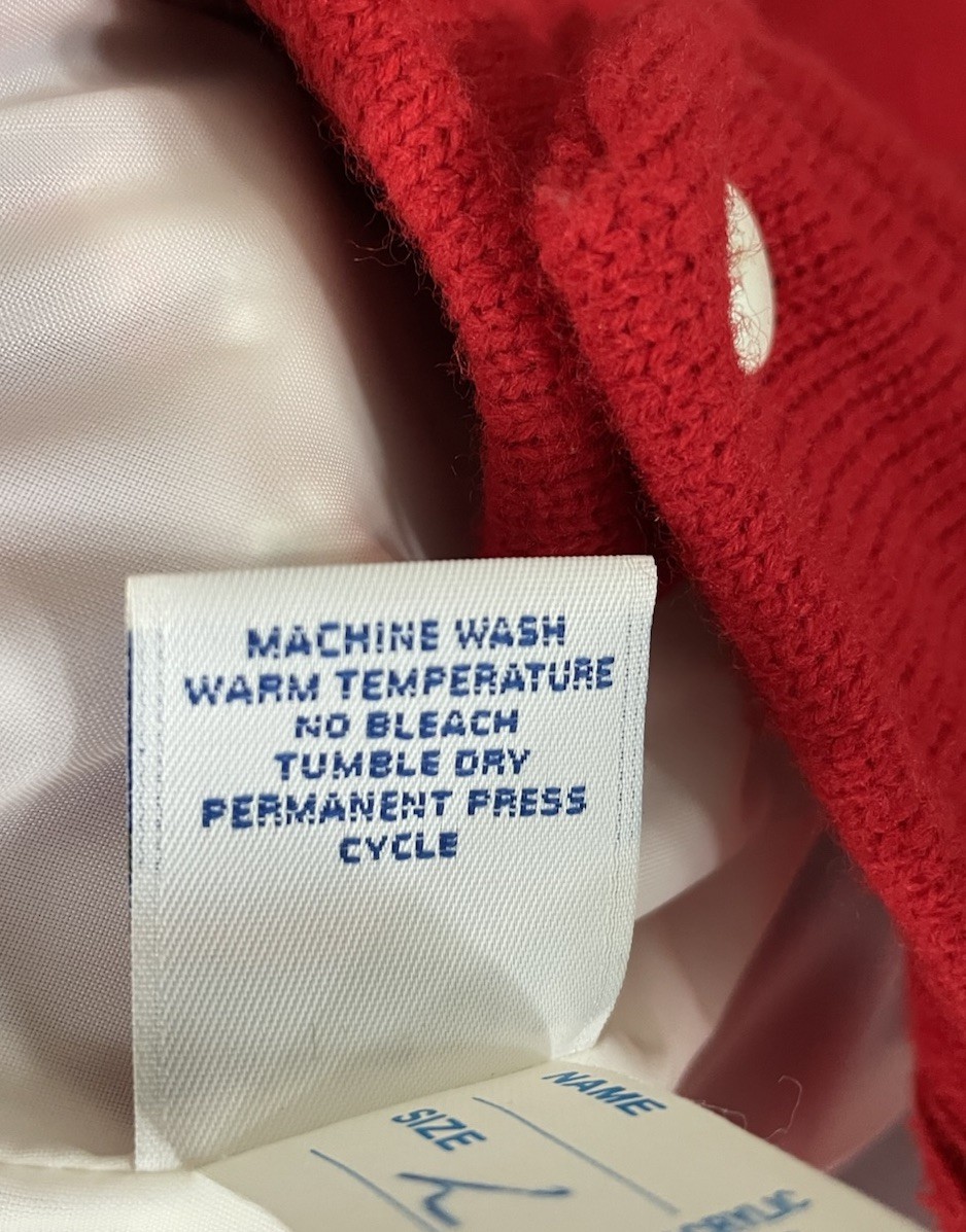 Vintage Red / White Varsity Spirit Fashion Jacket Women’s “Kelly Captain” Size L
