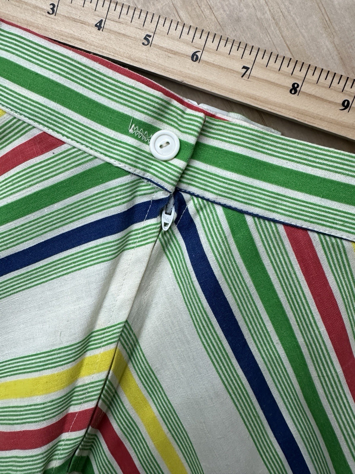 Vintage 1970’s Rainbow Chevron Skirt Boho Hippy Sz S A Line Marsha Brady Bunch
