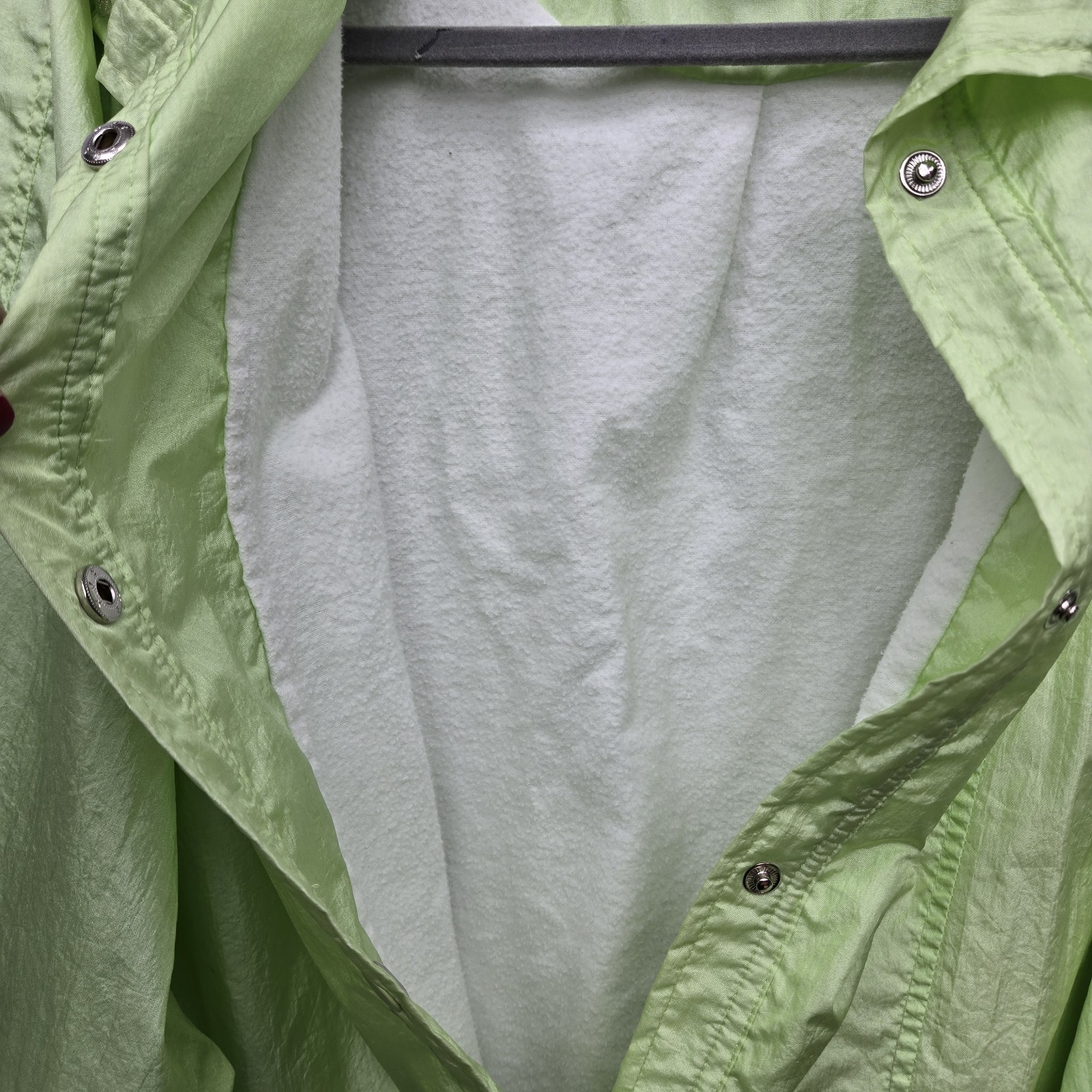 Vintage Tudor Court Neon Lime Green Windbreaker Jacket XL
