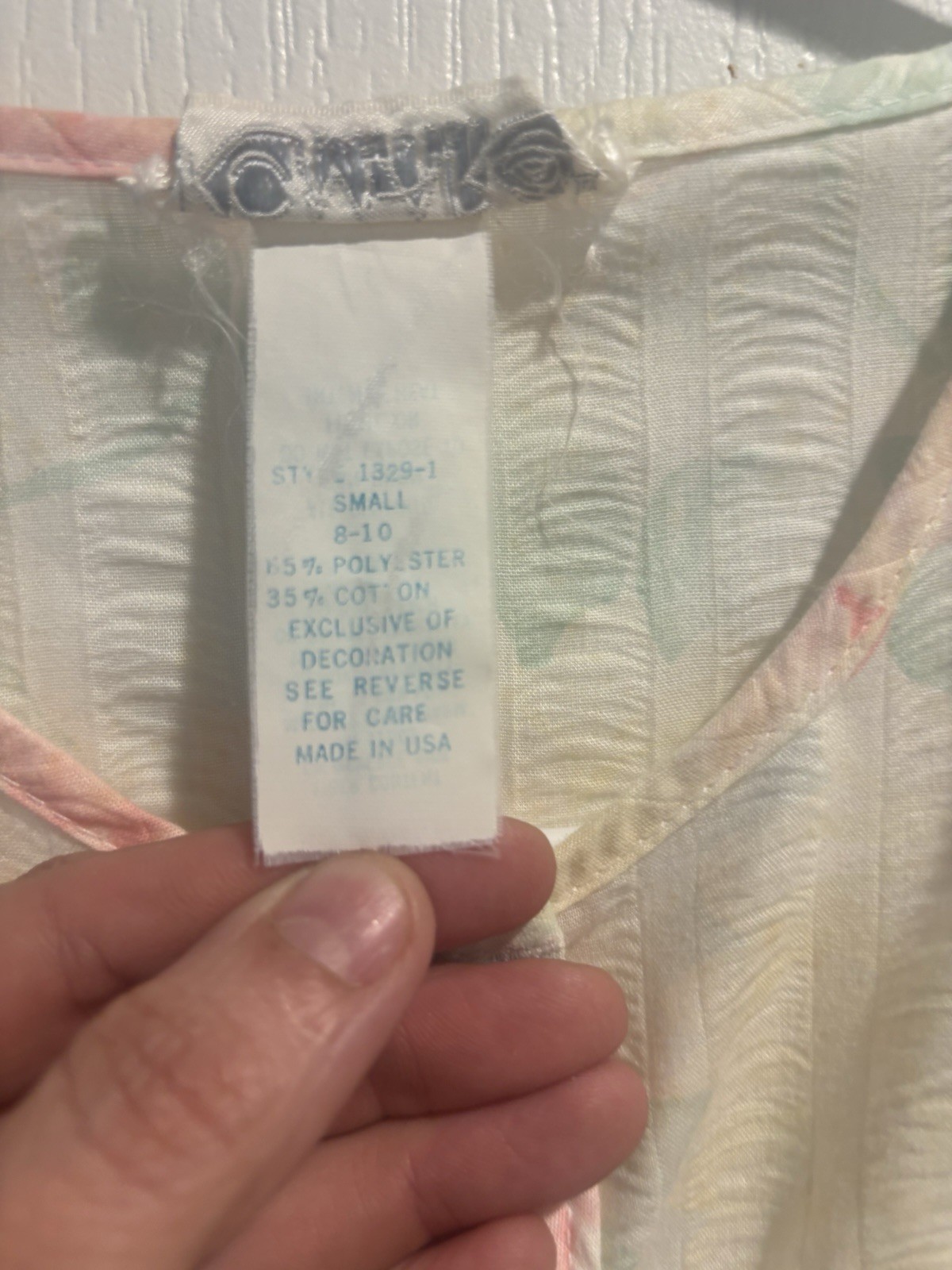 Vintage Komar Floral House Nightgown Lace Prairie Grandmacore Cottagecore Sz S