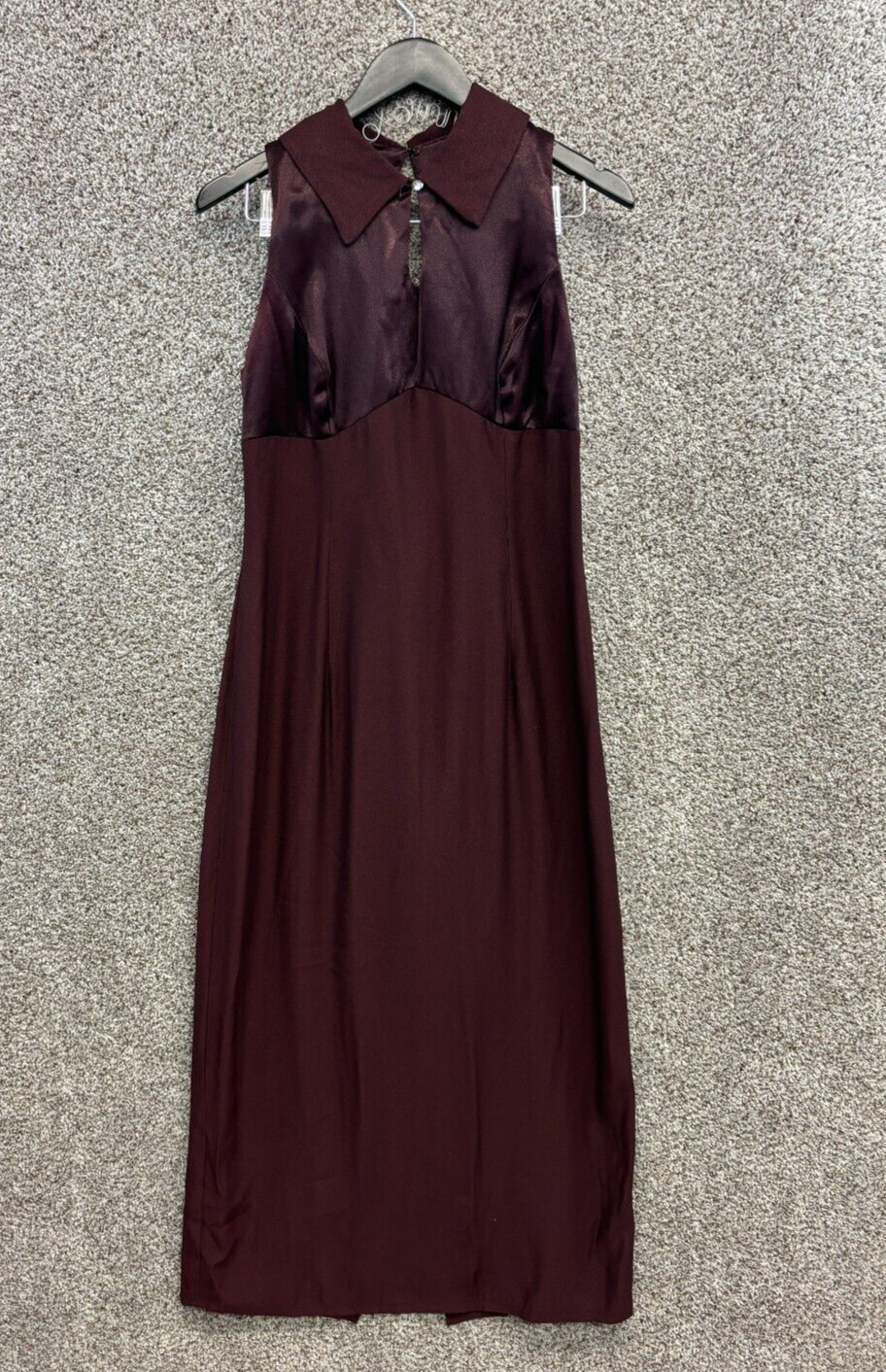 Vintage Jordan Dress Semi-Formal Brown Maxi Dress Collared Vintage Size 13/14
