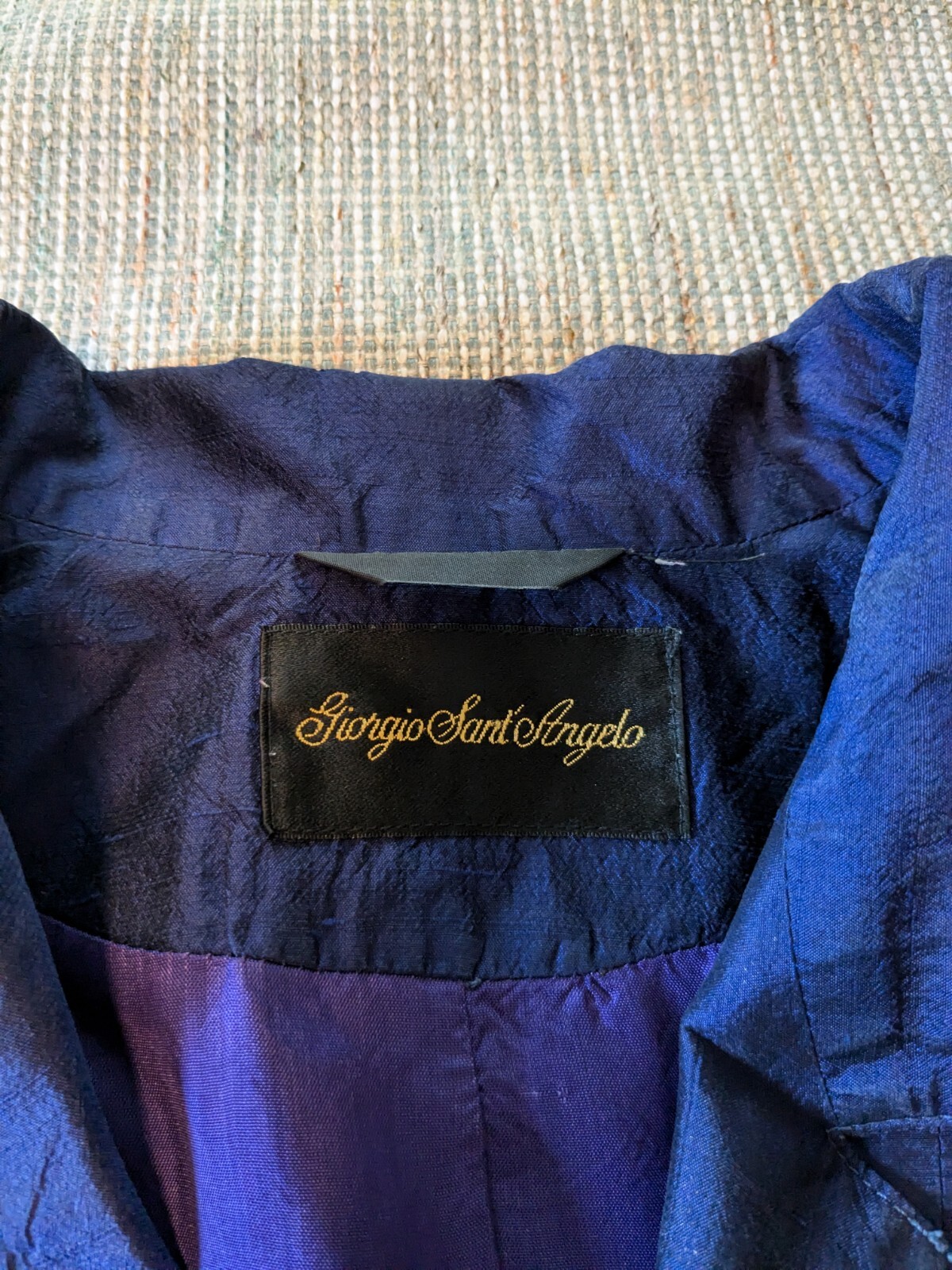Giorgio Saint Angelo Vintage Raw Silk Blazer Size 12