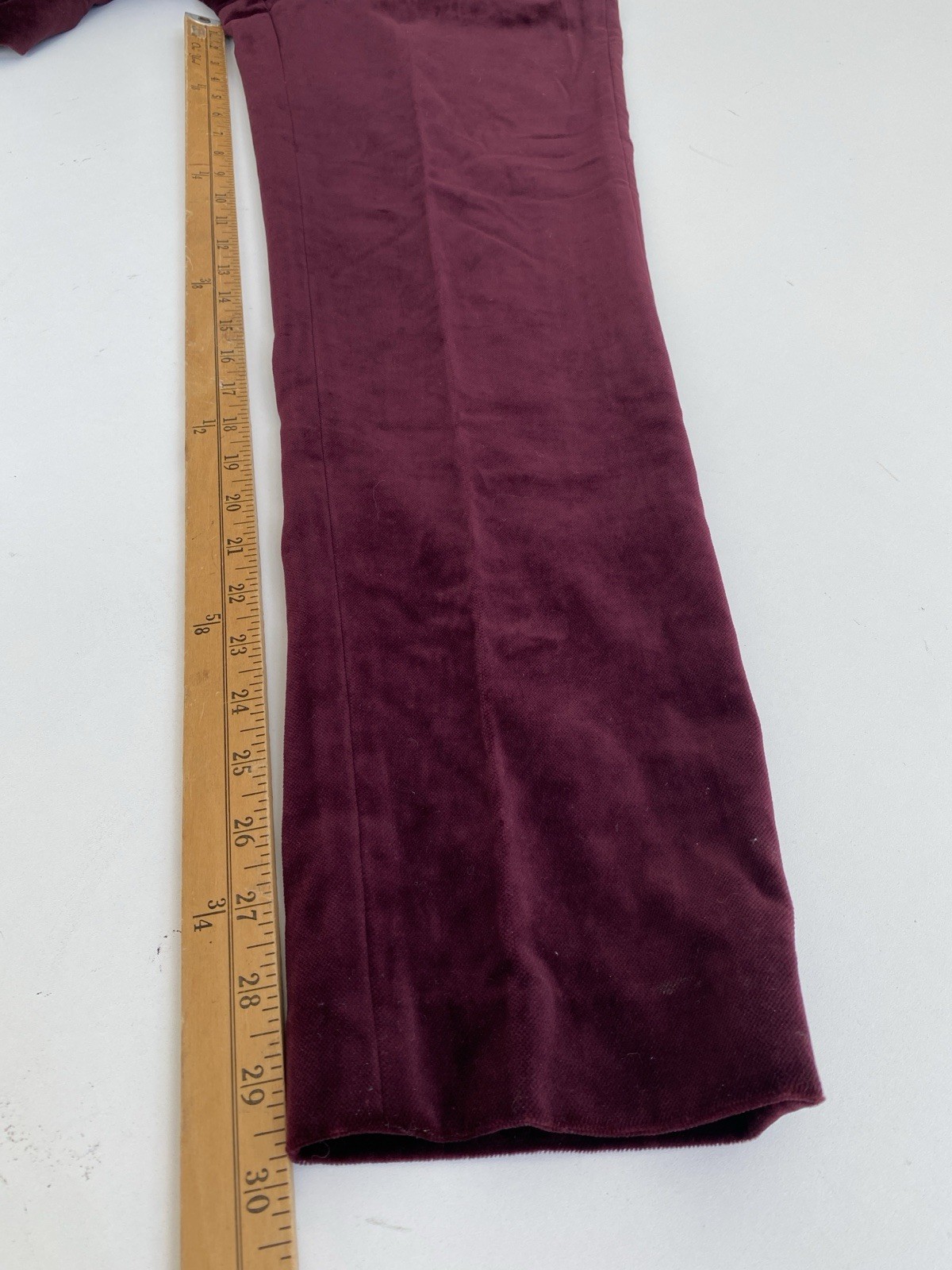 Vintage Laura Ashley Sz 4 Velvet Pantsuit Cotton Blend UK Burgandy