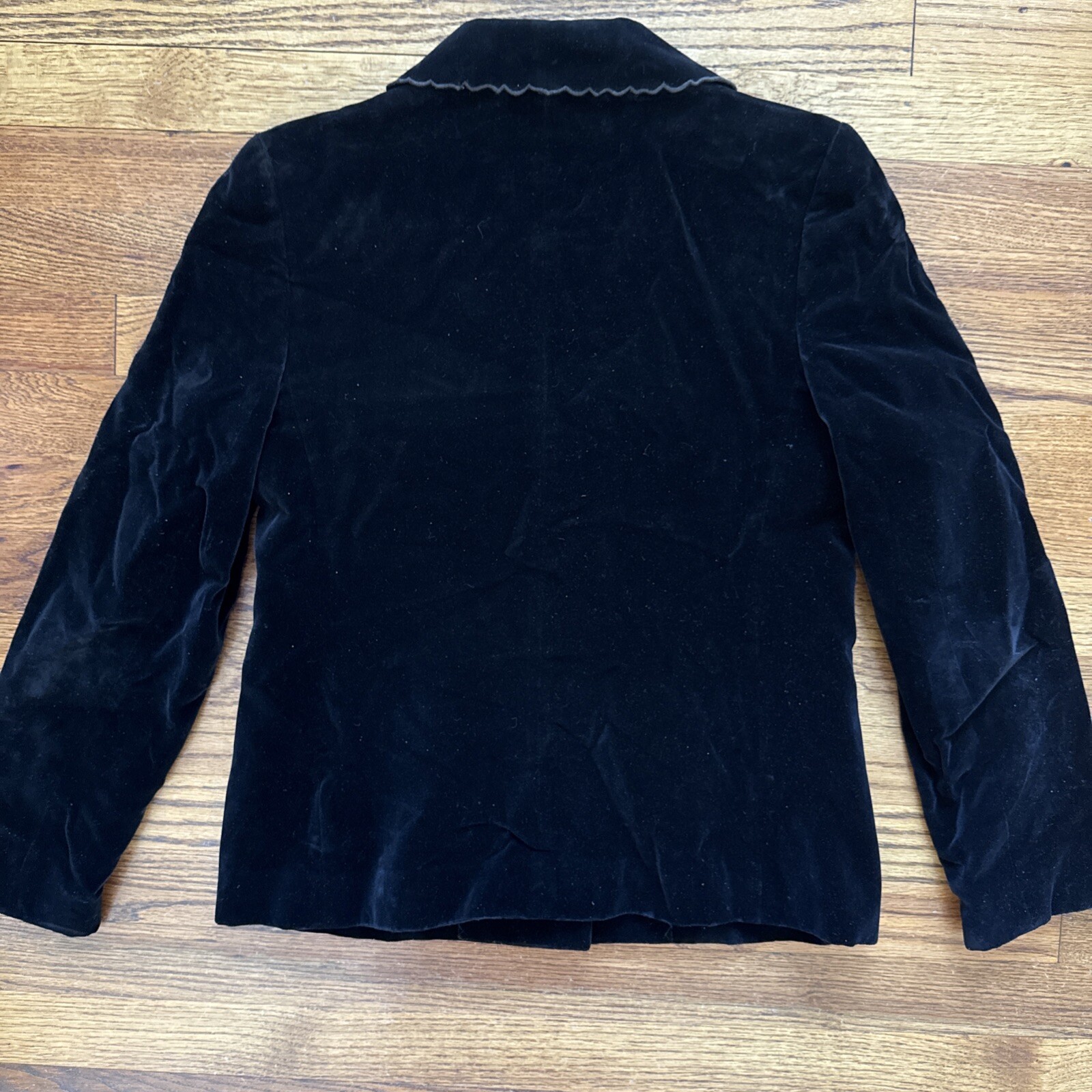 Vtg 60s Harrods Mono London Womens Black Jacket Blazer Size 10