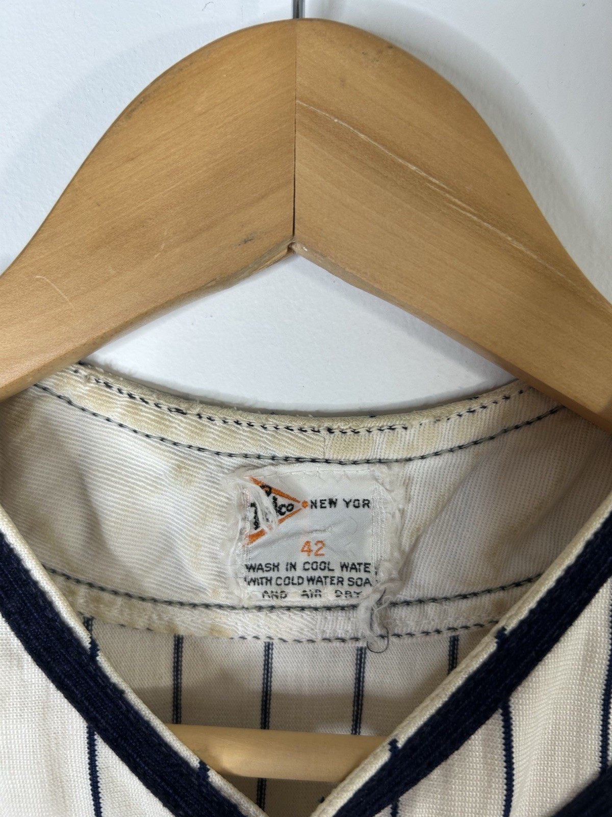 Vintage 1950’s Jersey Women’s White Striped Raider Button Up Cut Off