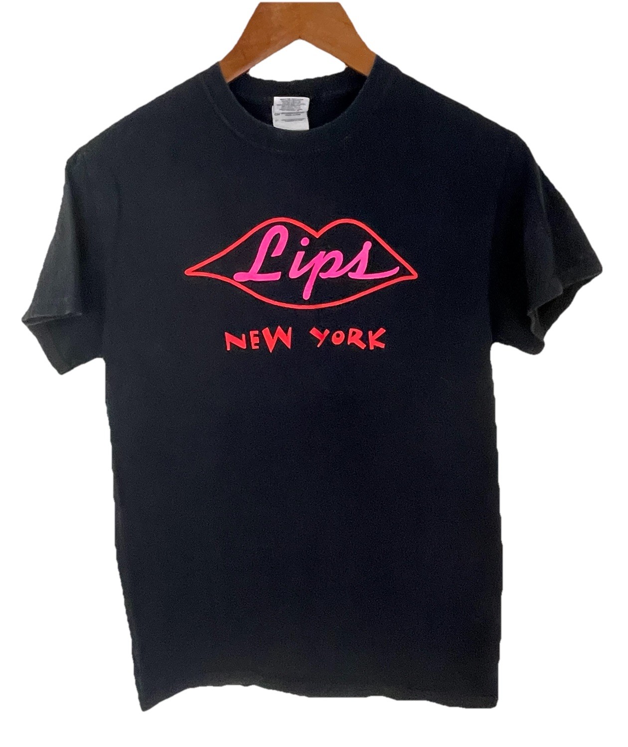 ViTG Y2K 90s Lips New York City Drag Queen Show West Village Black T-shirt XS/S
