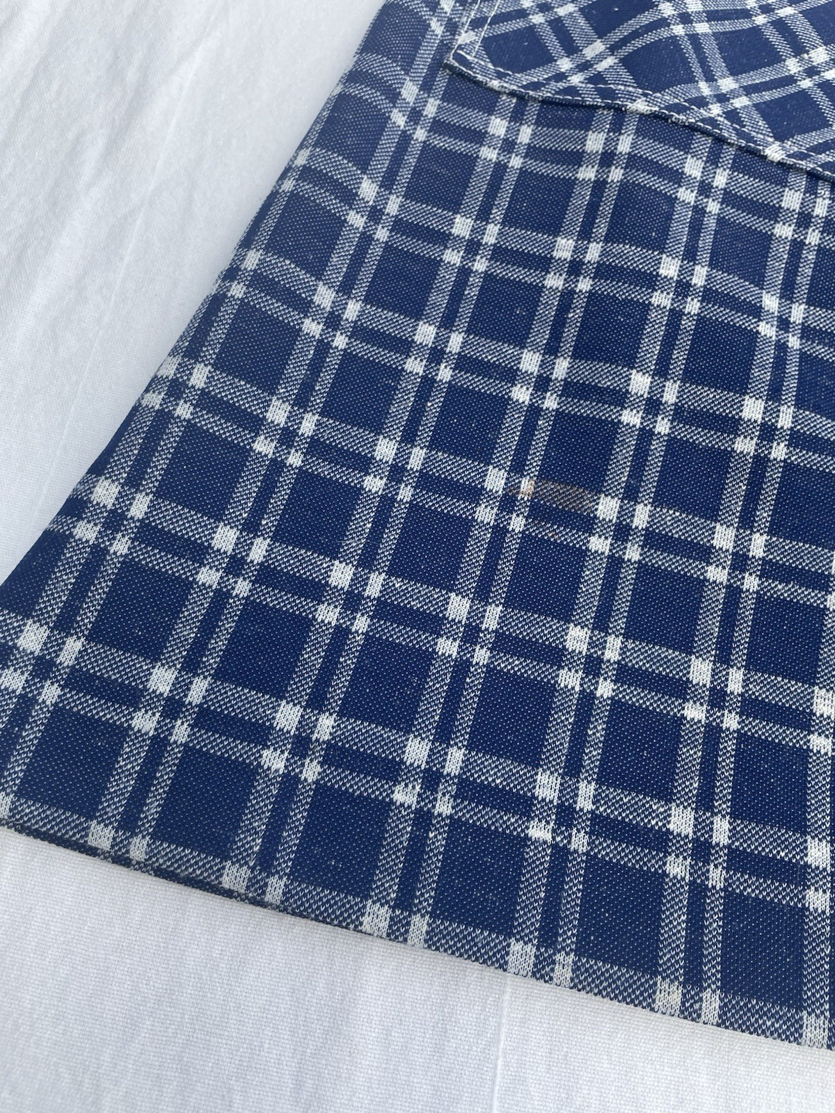 Vintage Blue White Preppy A line Midi Skirt 1960s Mod John Meyer Women’s 10