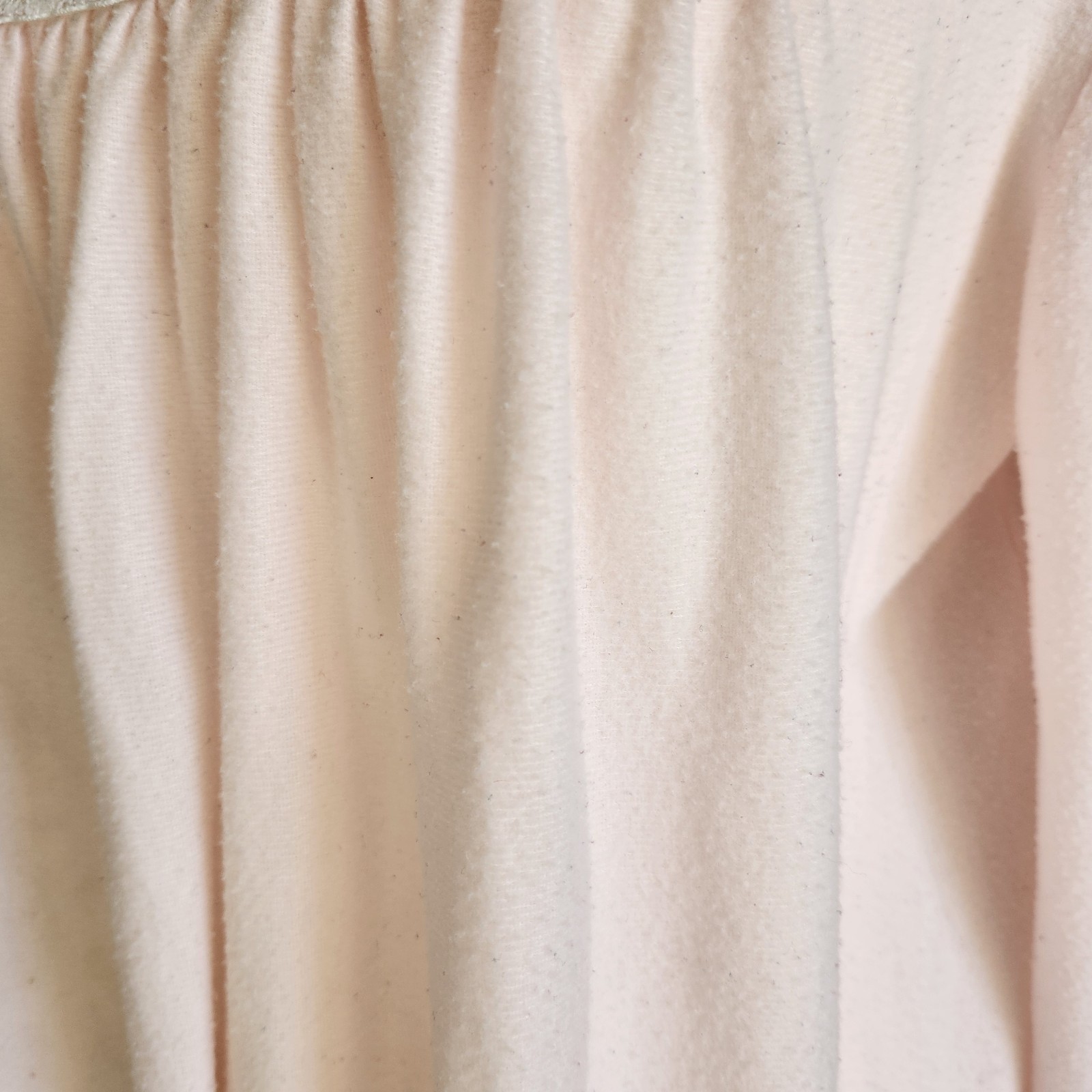 Vintage Fleece Nightgown Pink Damea Long Sleeve Size M Made in USA