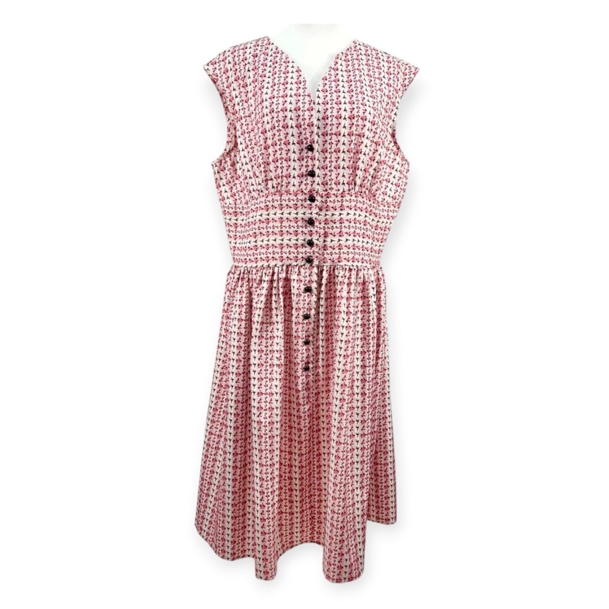CANDY THRILLZ WHIMSICAL FLOWER DRESS ROCKABILLY SWING PIN UP MCM MOD VTG XXL