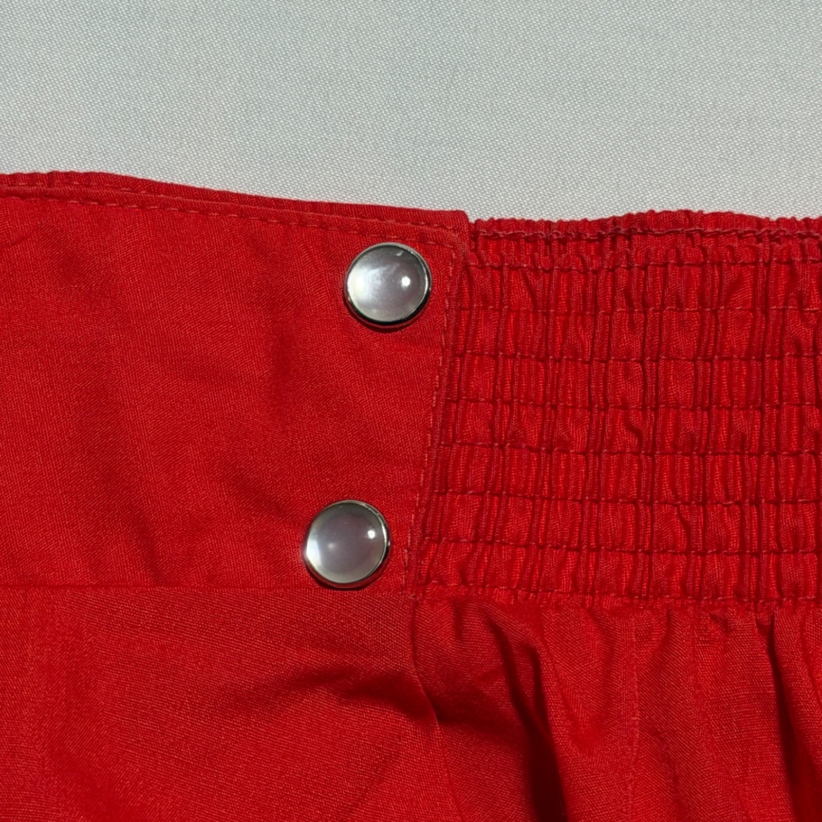 Partners Please Malco Modes Red Square Dance Skirt Size M Tiered Ruffle Vtg