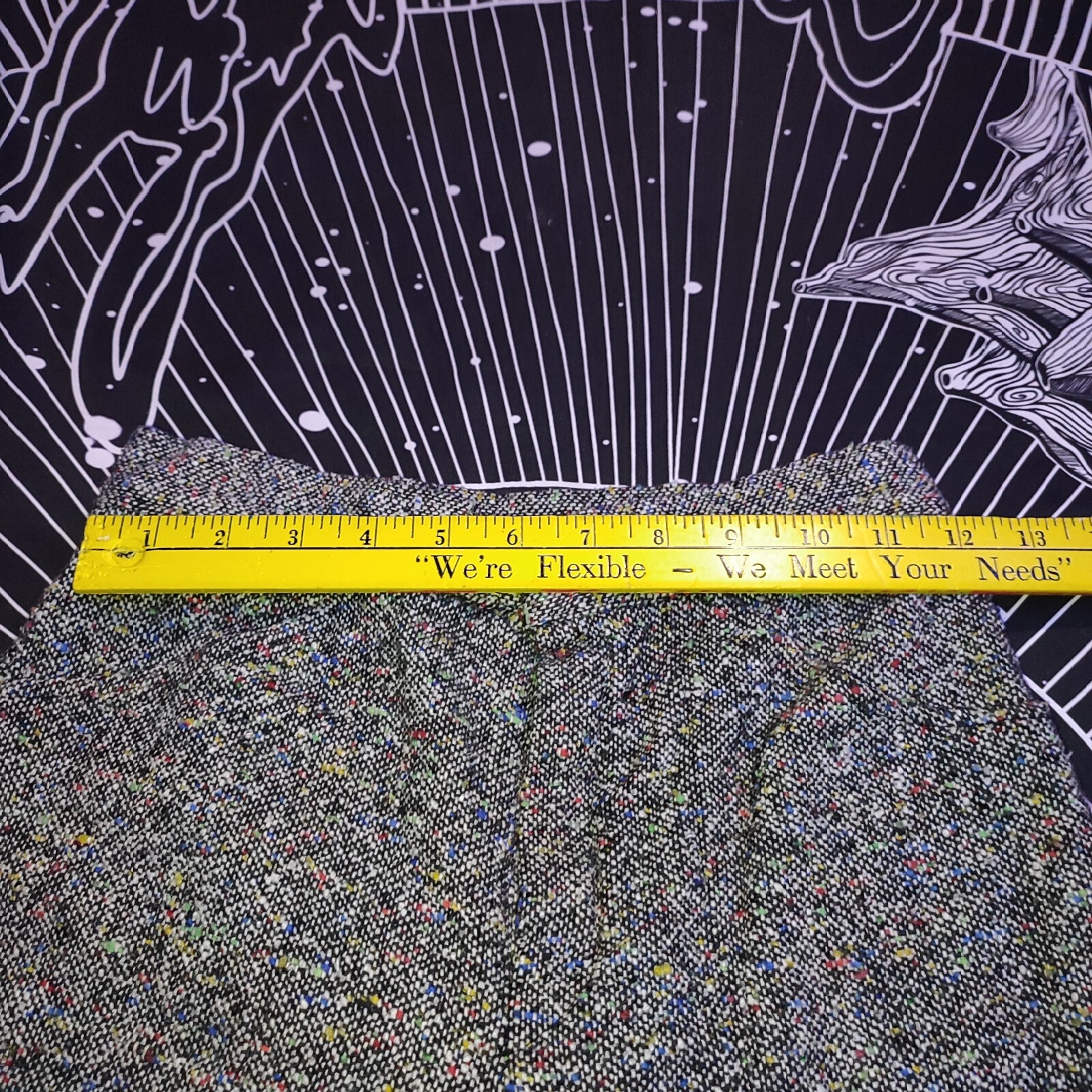 Vintage Happy Legs Peddle Pusher Pants Rainbow Tweed 28” Very Rare