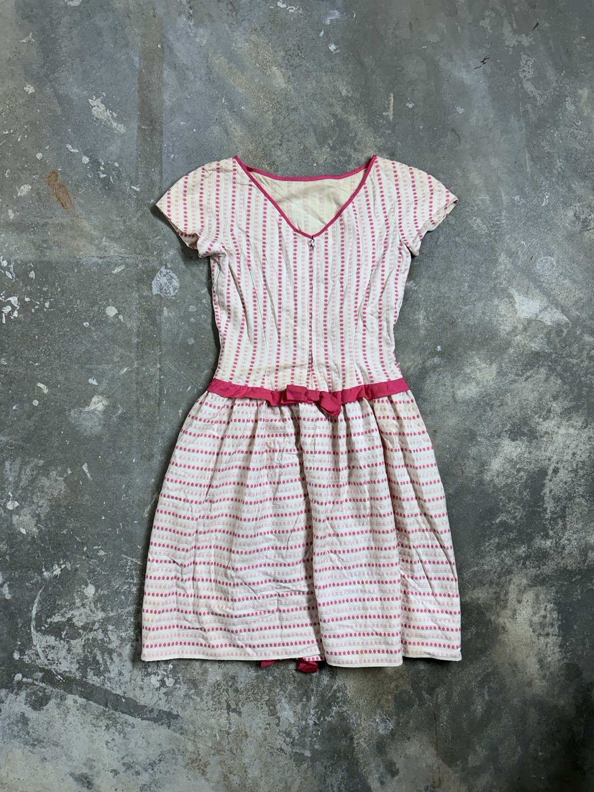 Vintage 50’s Pat Premo California Dot Cotton Dress Women’s Size 10