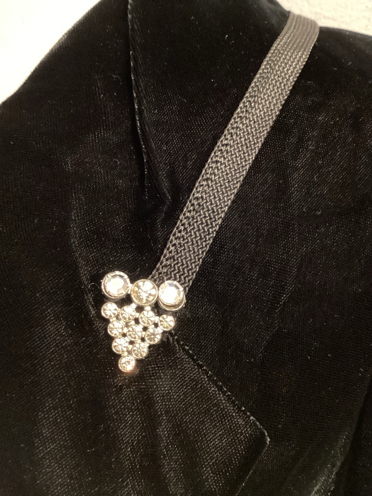 vintage 40’s rayon velvet rhinestone jacket sz S