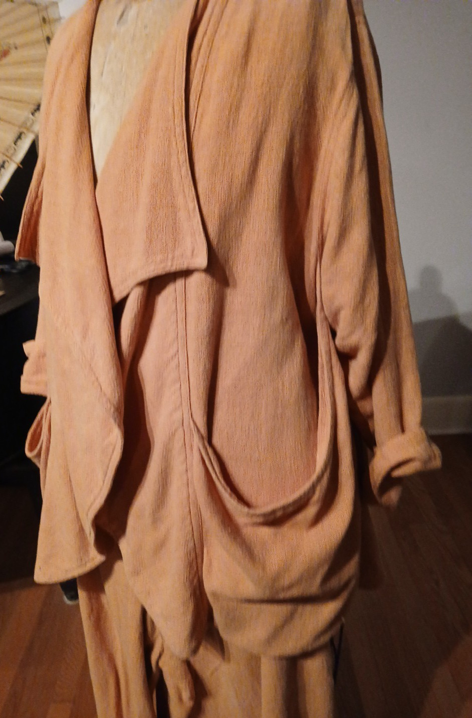 Vtg 1990s Sangam Imports Pumpkin Culotte-Skirt & Chic Jacket India S/L