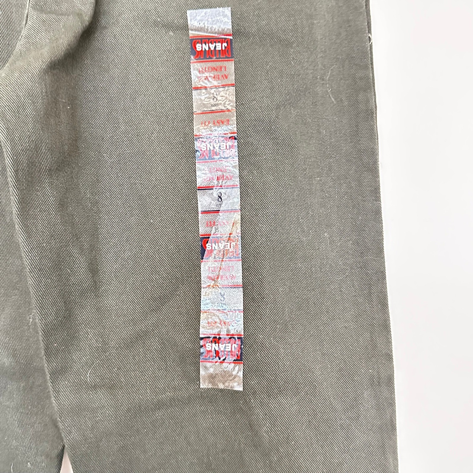 Bill Blass NWT Vintage Jeans Size 8 Olive Easy Fit High Rise Straight Tapered
