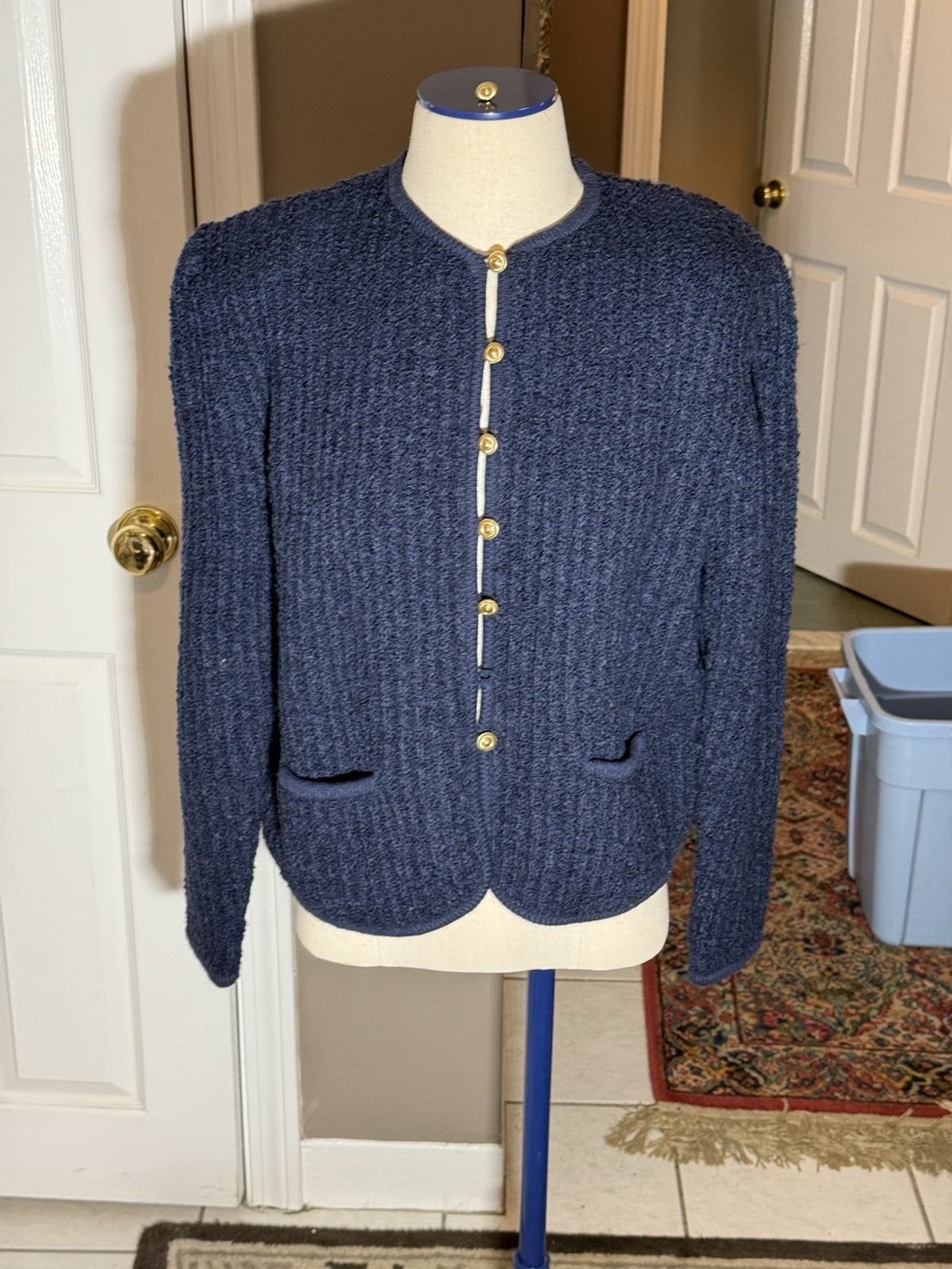 Tanner XL Acrylic Dark Blue Sweater (vintage New Old Stock)