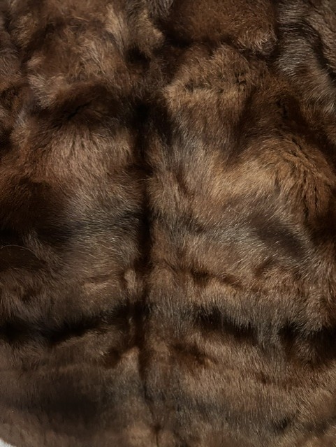 Vintage 1950’s Sable Brown Stripe Mink Fur Stole Wrap w/silk lining BEAUTIFUL!