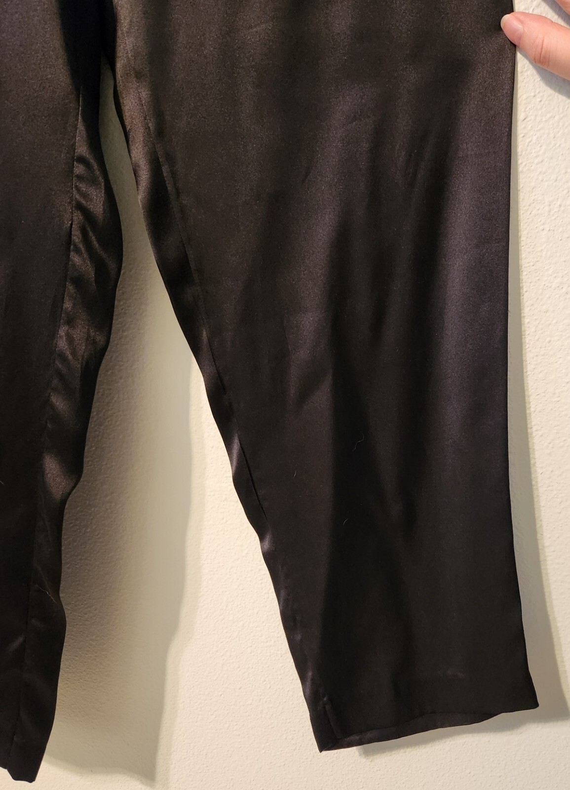 Vintage Henri Bendel Black 100% Silk Elastic Waist Lingerie Pajama Pant Size S