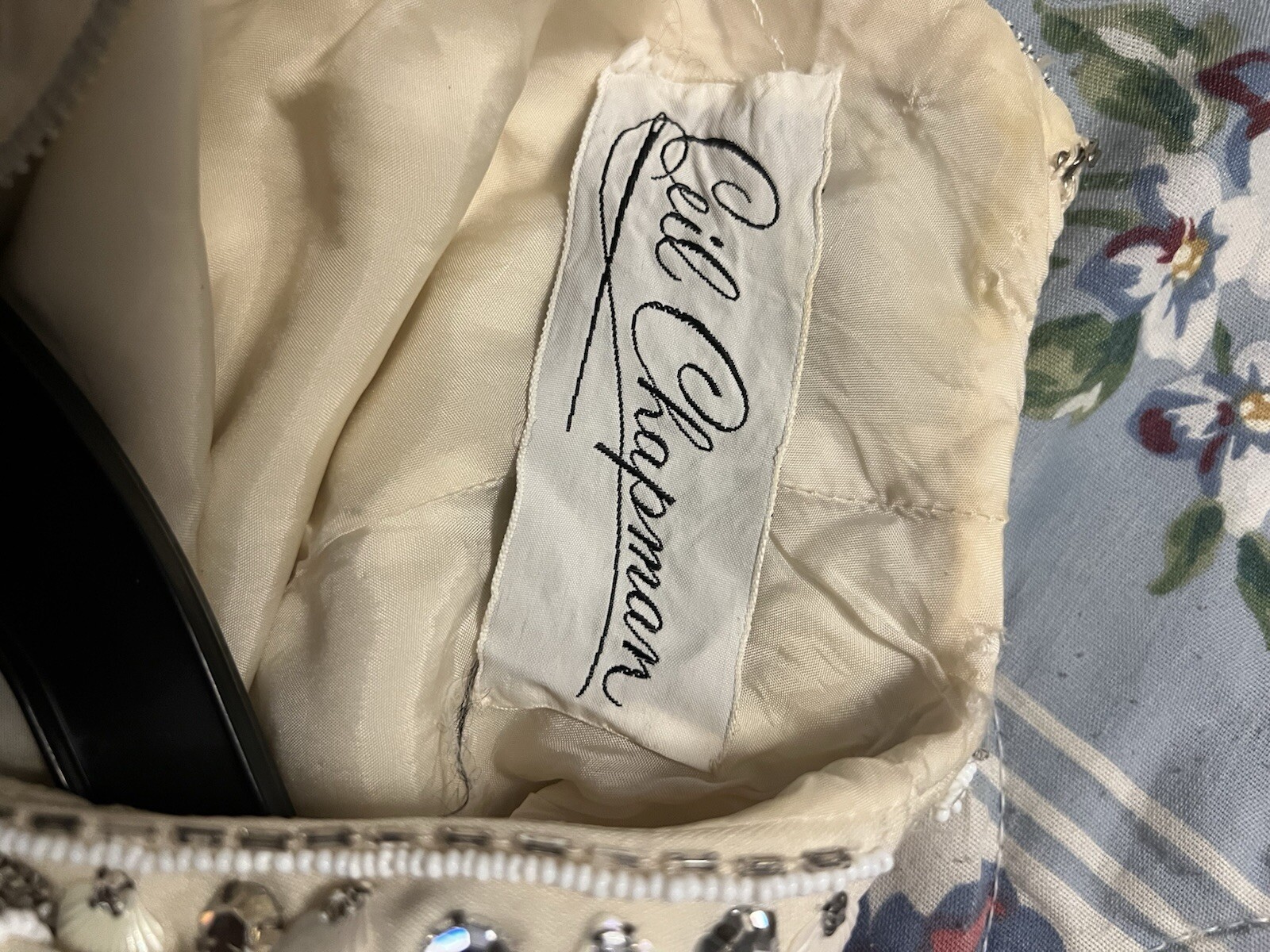 Vintage 1950s Ceil Chapman Metallic Striped Designer Dress – Size Small
