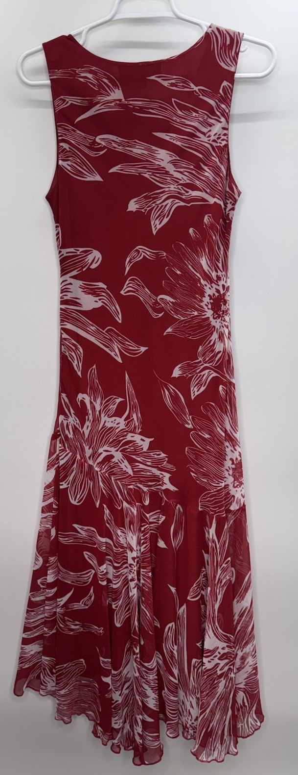 Midnight Velvet Whimsigoth Vintage 90’s Red Chiffon Maxi Dress Y2K Sequin M