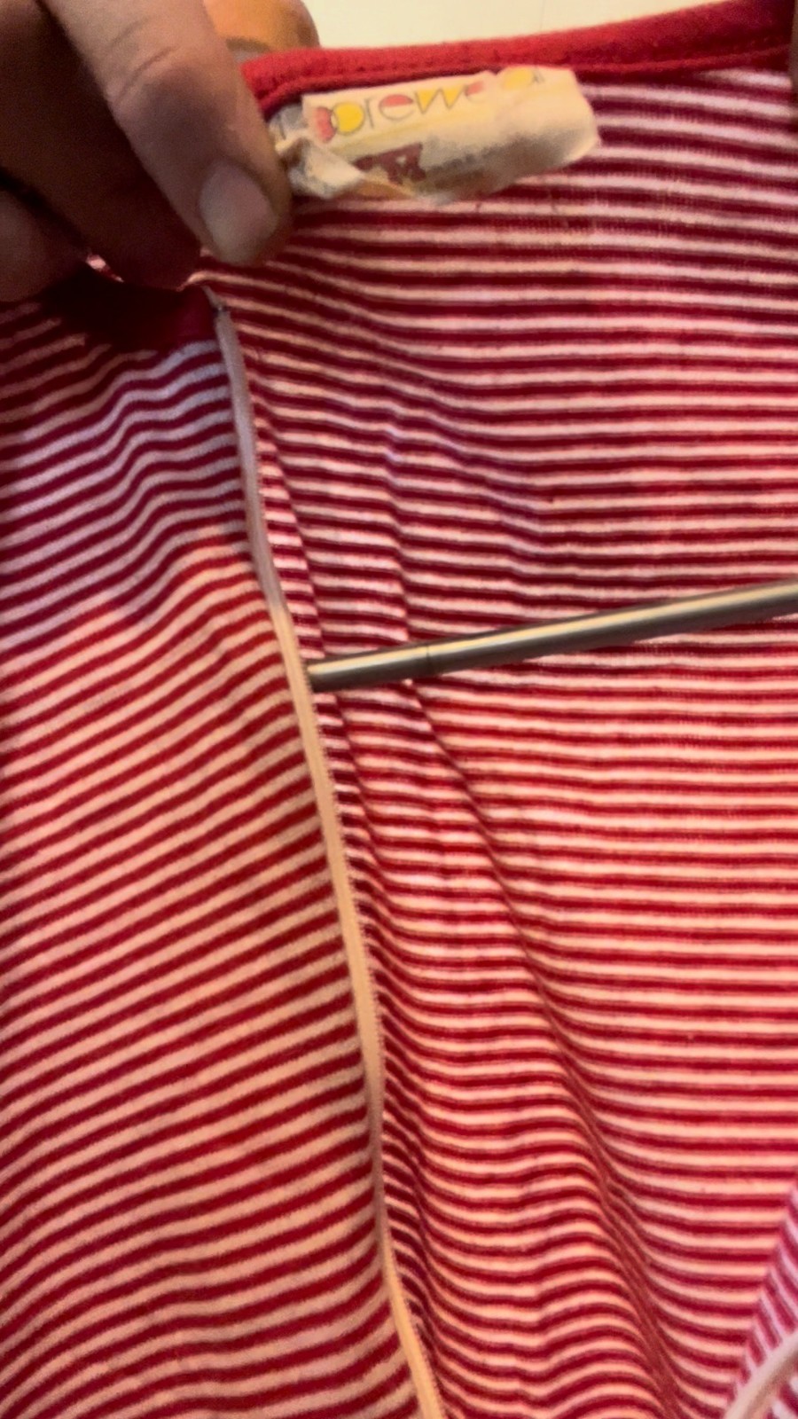 Vintage 80s 90s Red White Striped Romper Gym Outfit Playsuit Women’s M